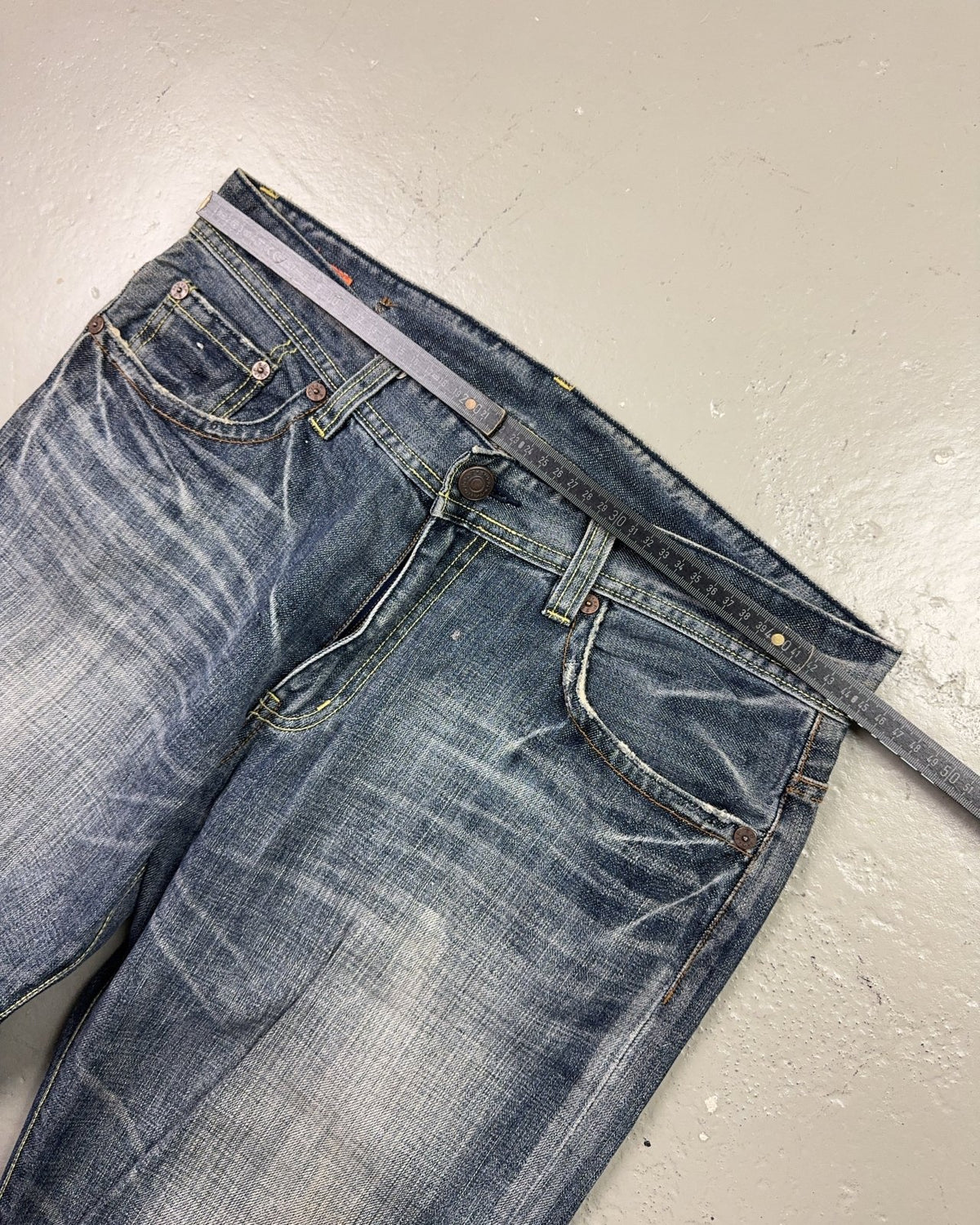 2000's Big Foot Japanese Baggy/Bootcut Jeans *rare 34x34 (L) - Lennys Vintage