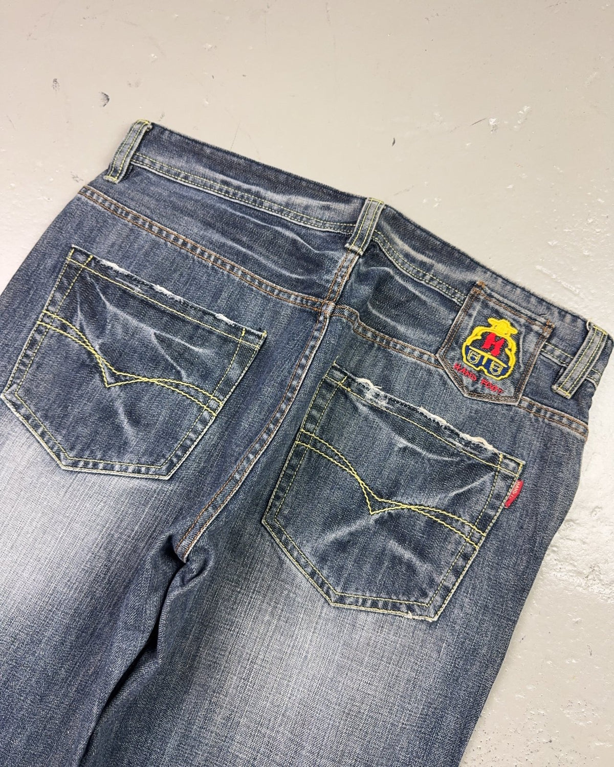 2000's Big Foot Japanese Baggy/Bootcut Jeans *rare 34x34 (L) - Lennys Vintage