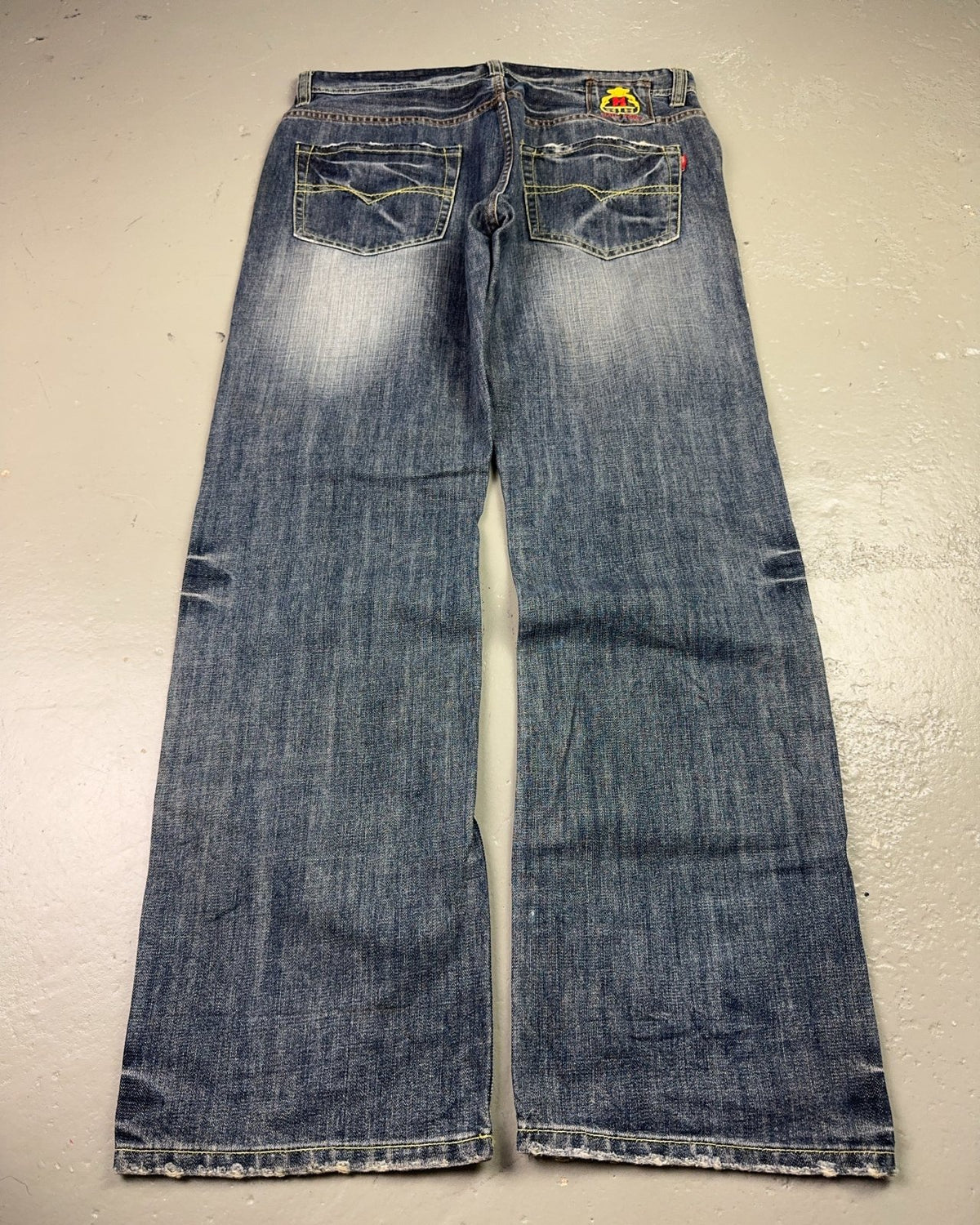 2000's Big Foot Japanese Baggy/Bootcut Jeans *rare 34x34 (L) - Lennys Vintage