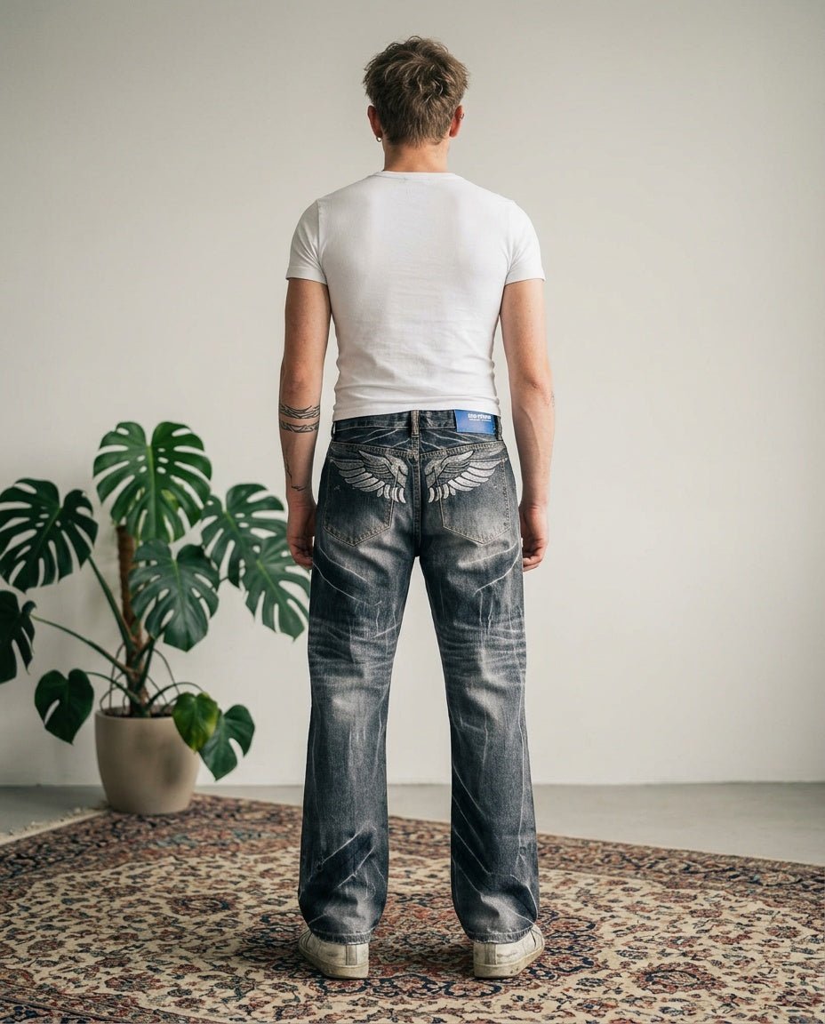 2000's Big Train Japanese Archive Straight/Baggy Jeans *very rare 32x32 (M) - Lennys Vintage