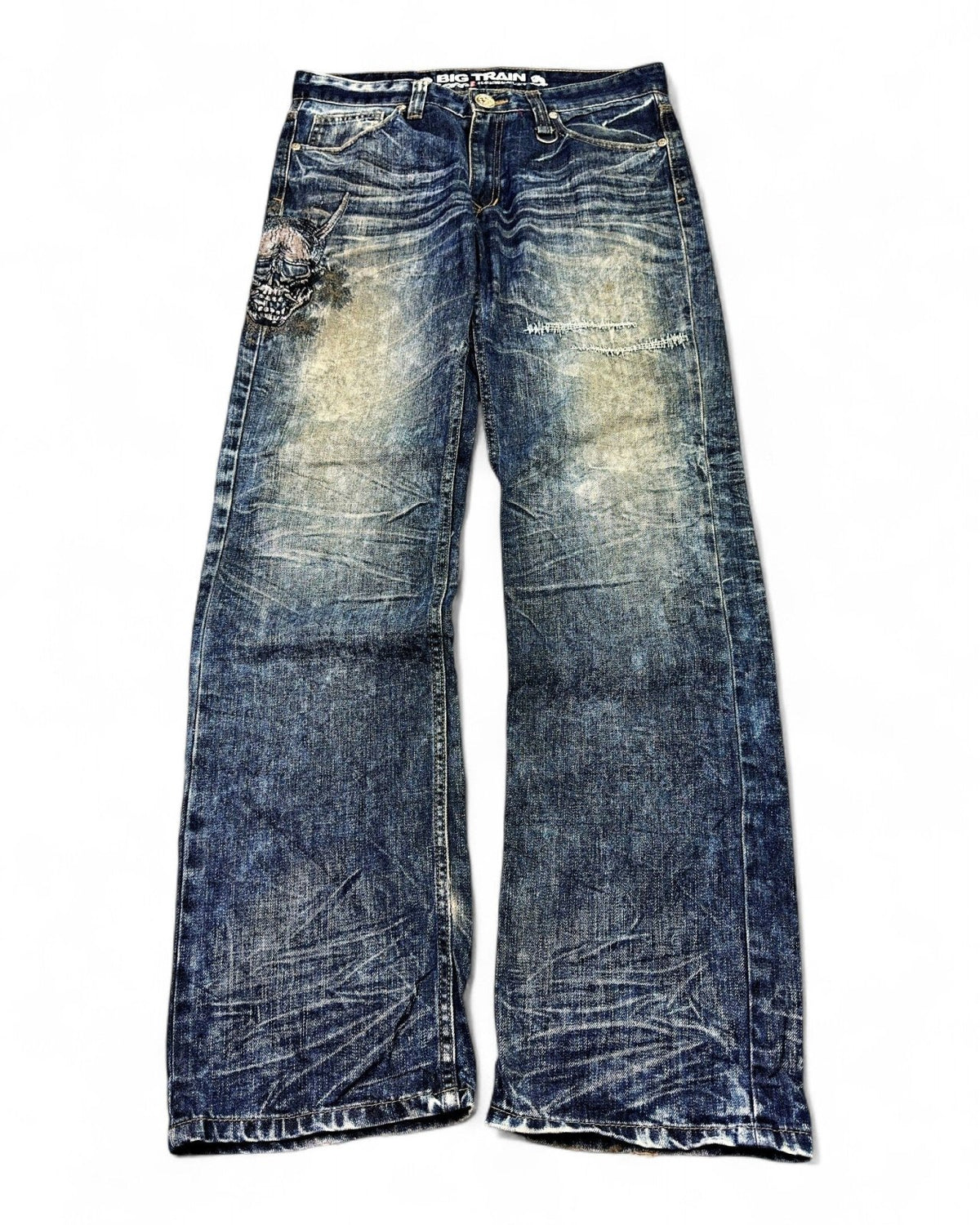 2000's Big Train Japanese Archive Straight/Baggy Jeans *very rare 34x34 (L) - Lennys Vintage