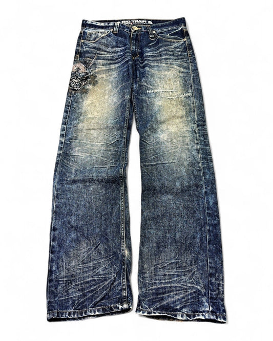 2000's Big Train Japanese Archive Straight/Baggy Jeans *very rare 34x34 (L) - Lennys Vintage