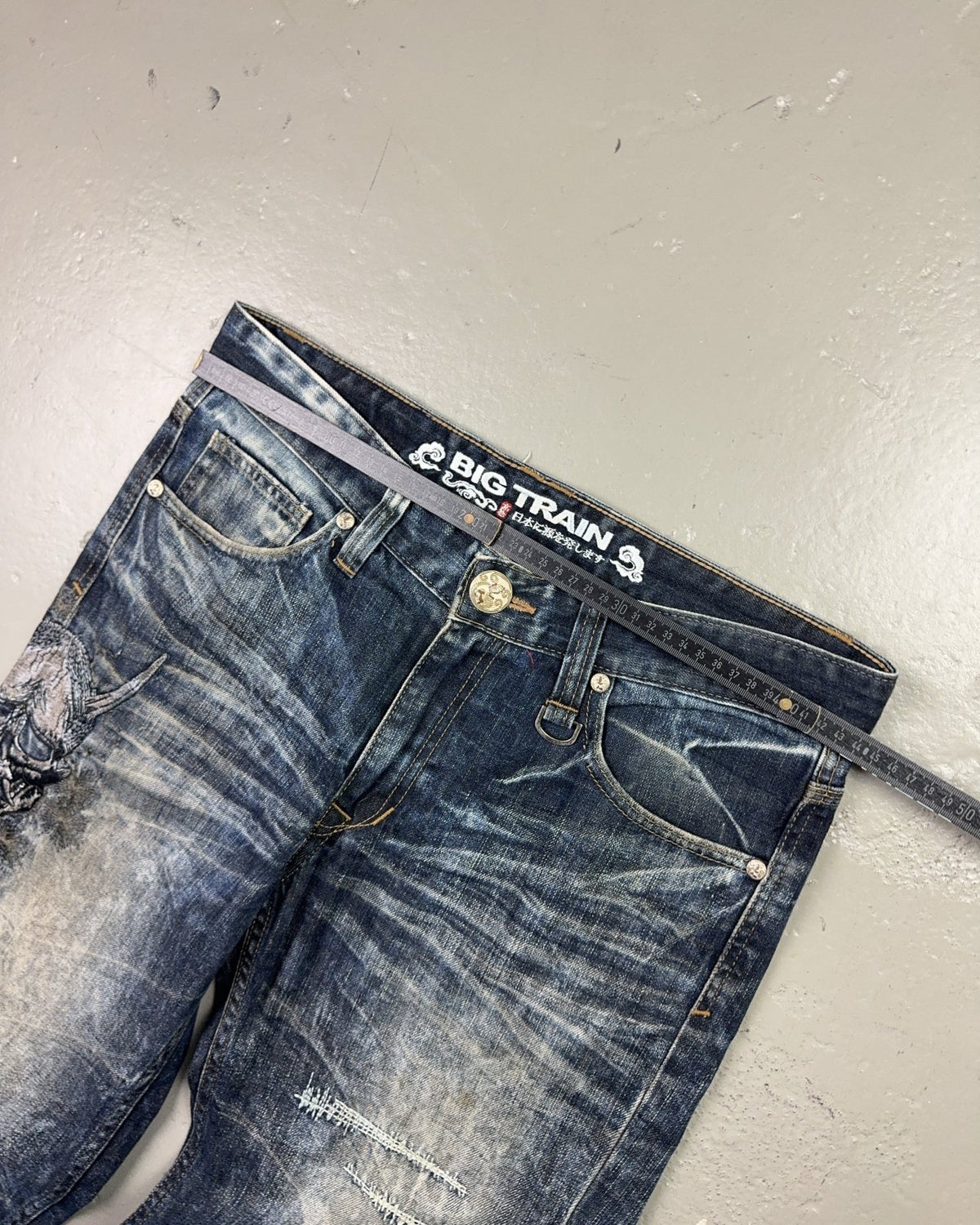2000's Big Train Japanese Archive Straight/Baggy Jeans *very rare 34x34 (L) - Lennys Vintage