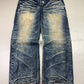 2000's Big Train Japanese Baggy Jeans *rare 38x30 (XXL) - Lennys Vintage