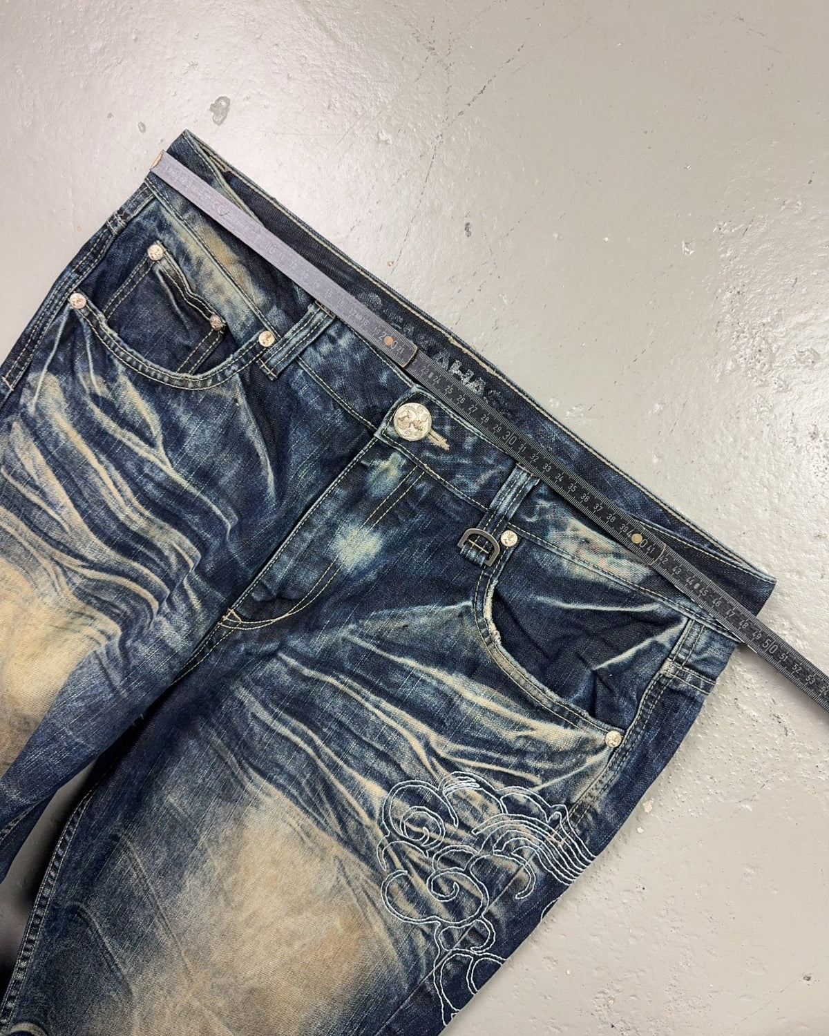 2000's Big Train Japanese Baggy Jeans *rare 38x30 (XXL) - Lennys Vintage