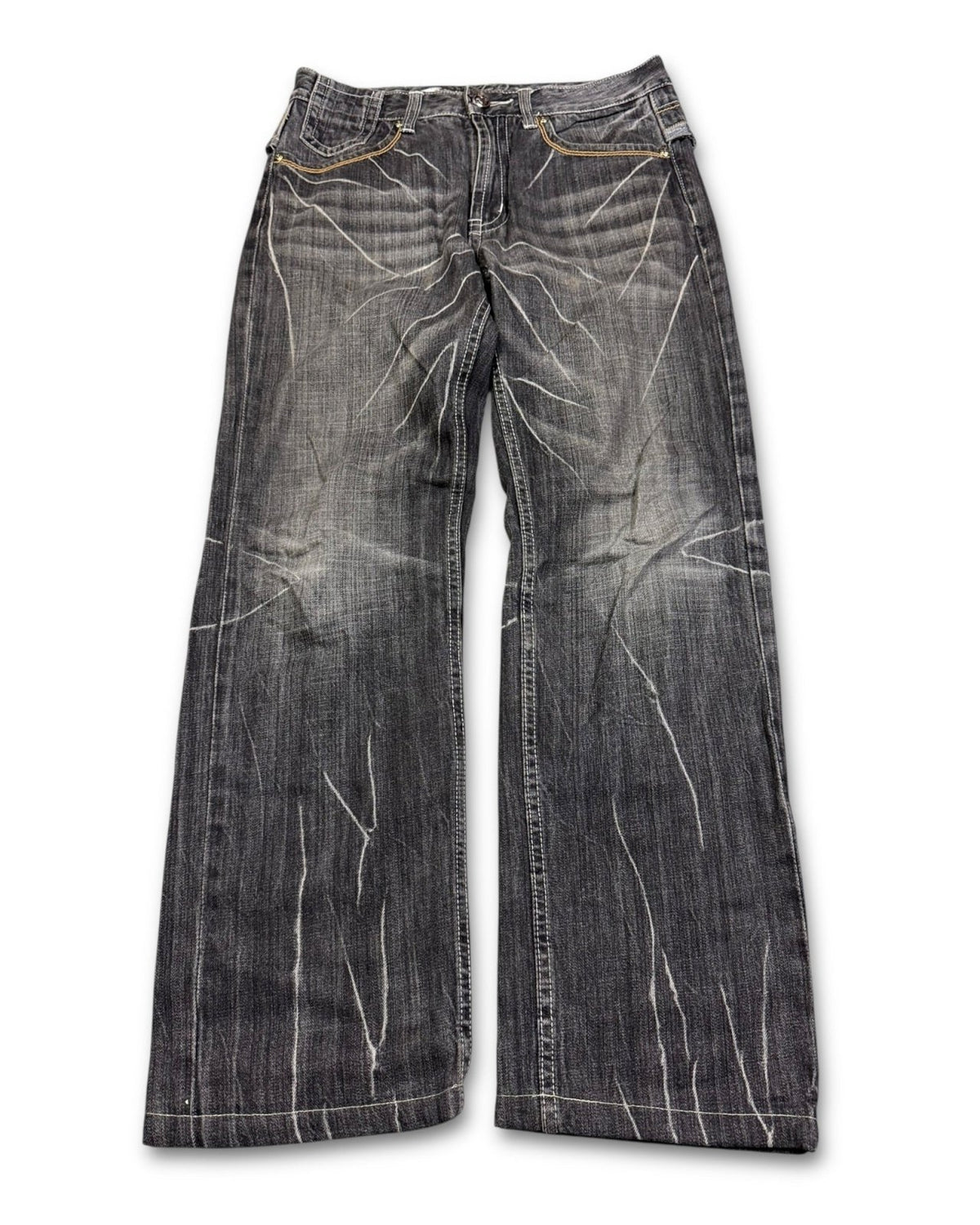 2000's Big Train Japanese Baggy Jeans *very rare 30x30 (M) - Lennys Vintage