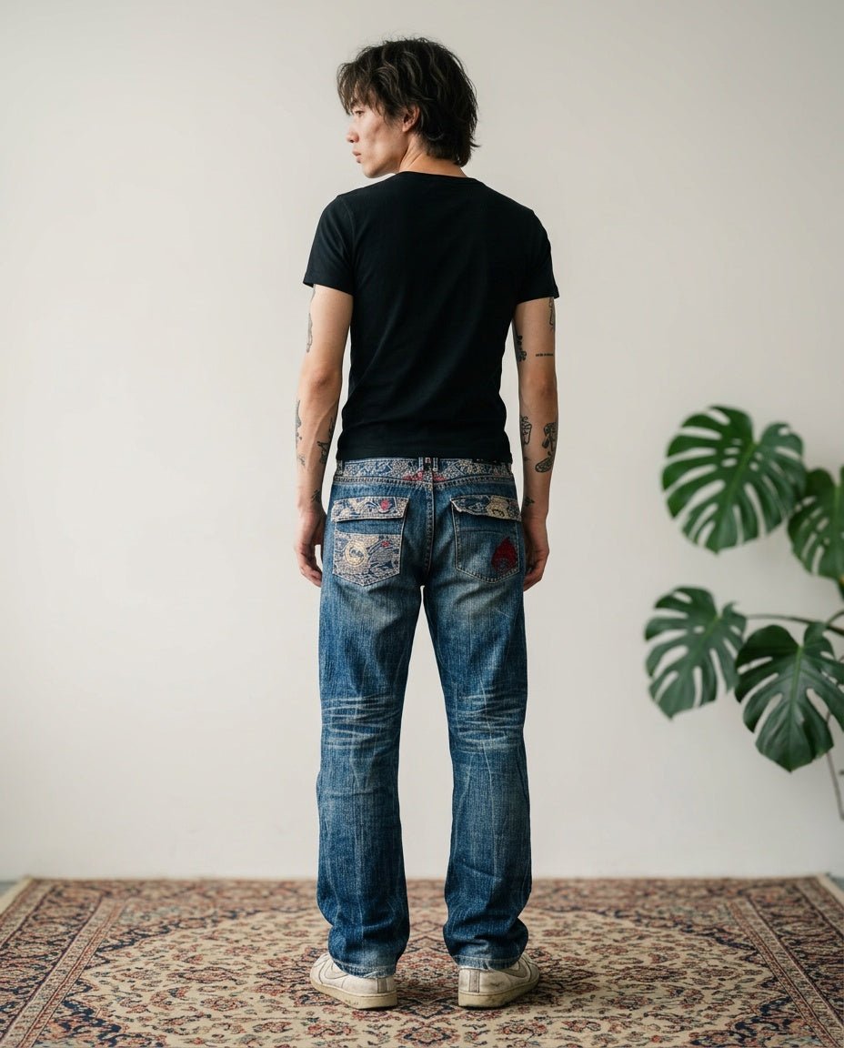 2000's Big Train Japanese Straight Jeans *rare 34x32 (L) - Lennys Vintage