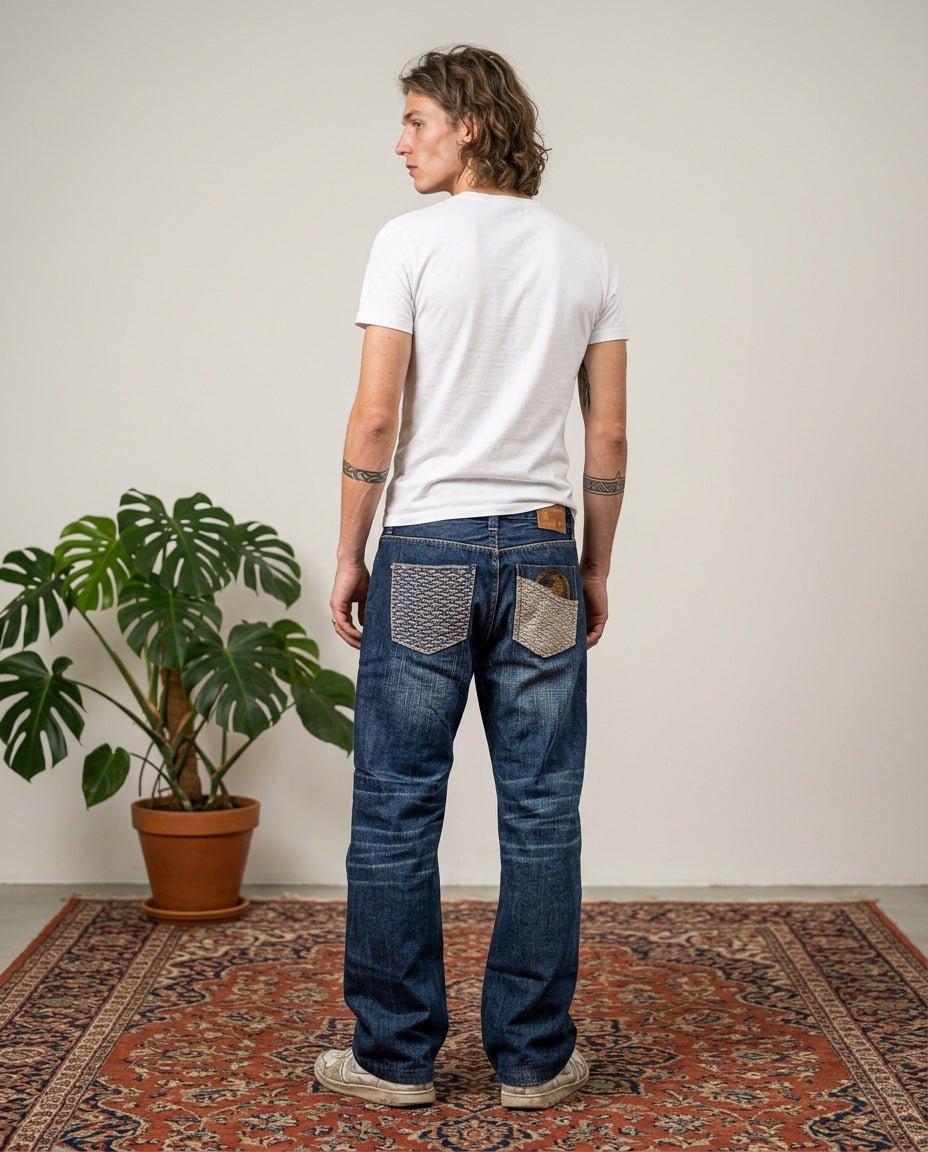 2000's Big Train Japanese Straight/Baggy Jeans *rare 34x32 (L) - Lennys Vintage