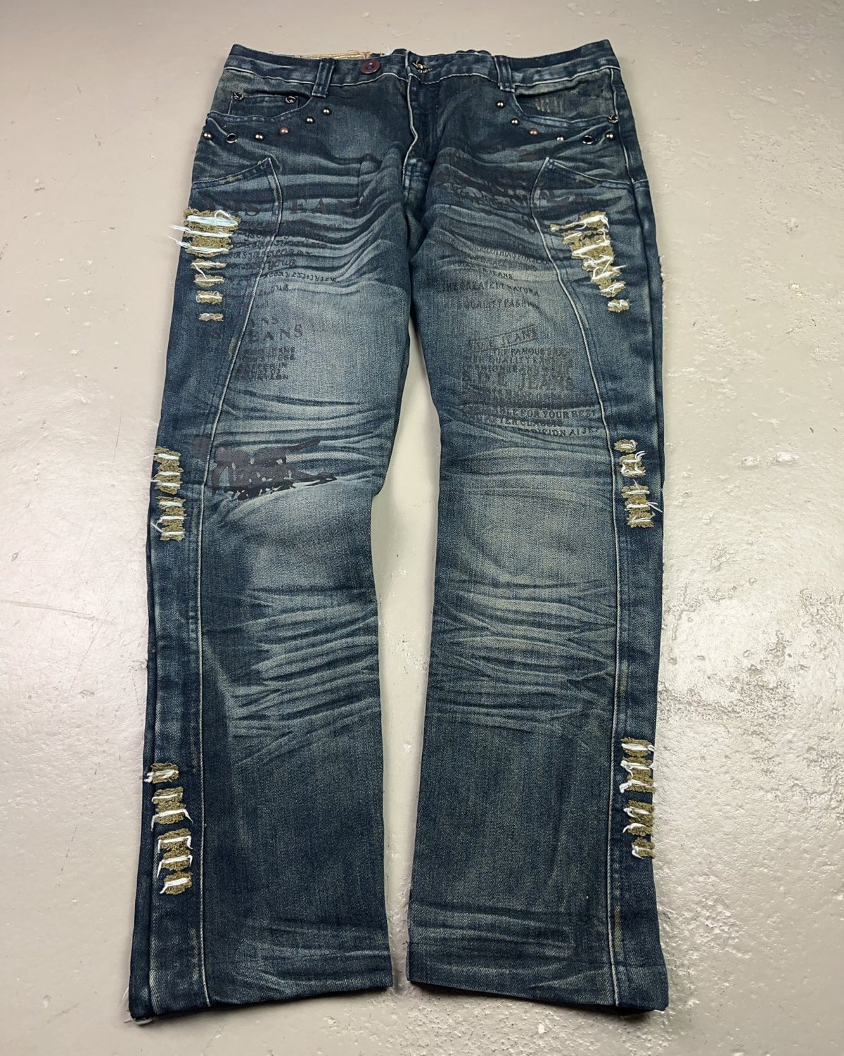 2000's Blue Jeanbo Slim Jeans * 35x28 (XL) - Lennys Vintage