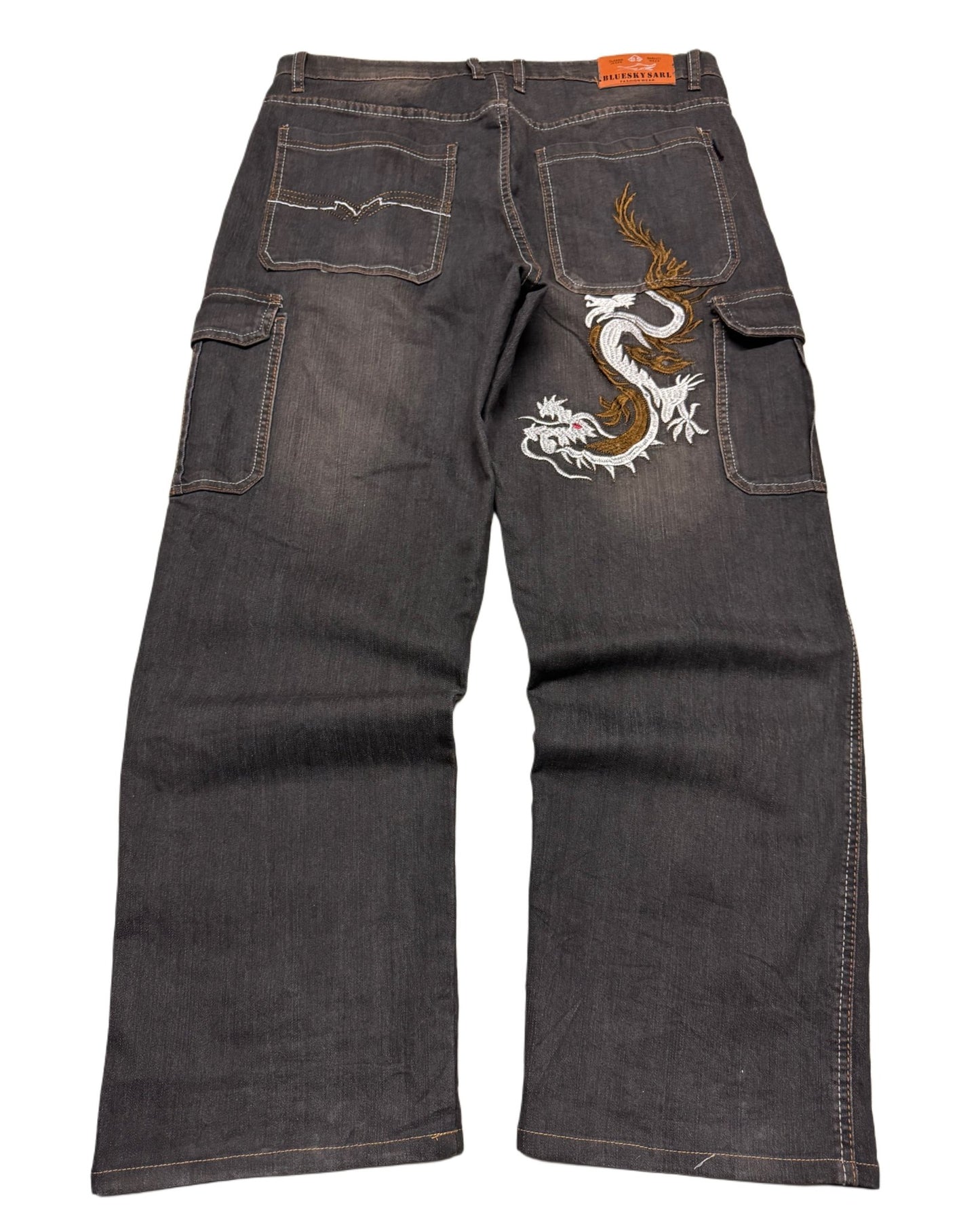 2000‘s Blue Sky Sarl Baggy Jeans *rare 36x32 - Lennys Vintage