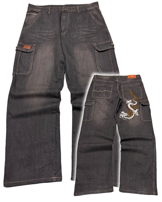 2000‘s Blue Sky Sarl Baggy Jeans *rare 36x32 - Lennys Vintage