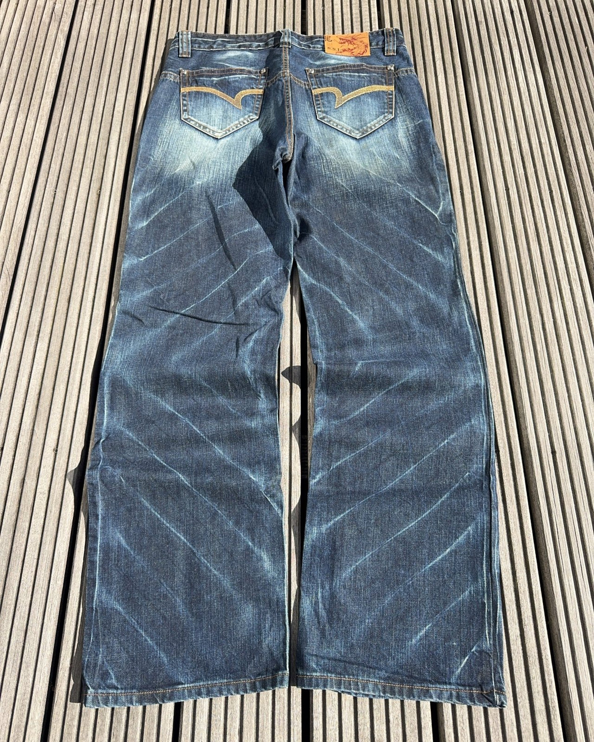 2000's Blue Subject Japanese Archive Baggy Jeans *very rare 34x34 (L) - Lennys Vintage