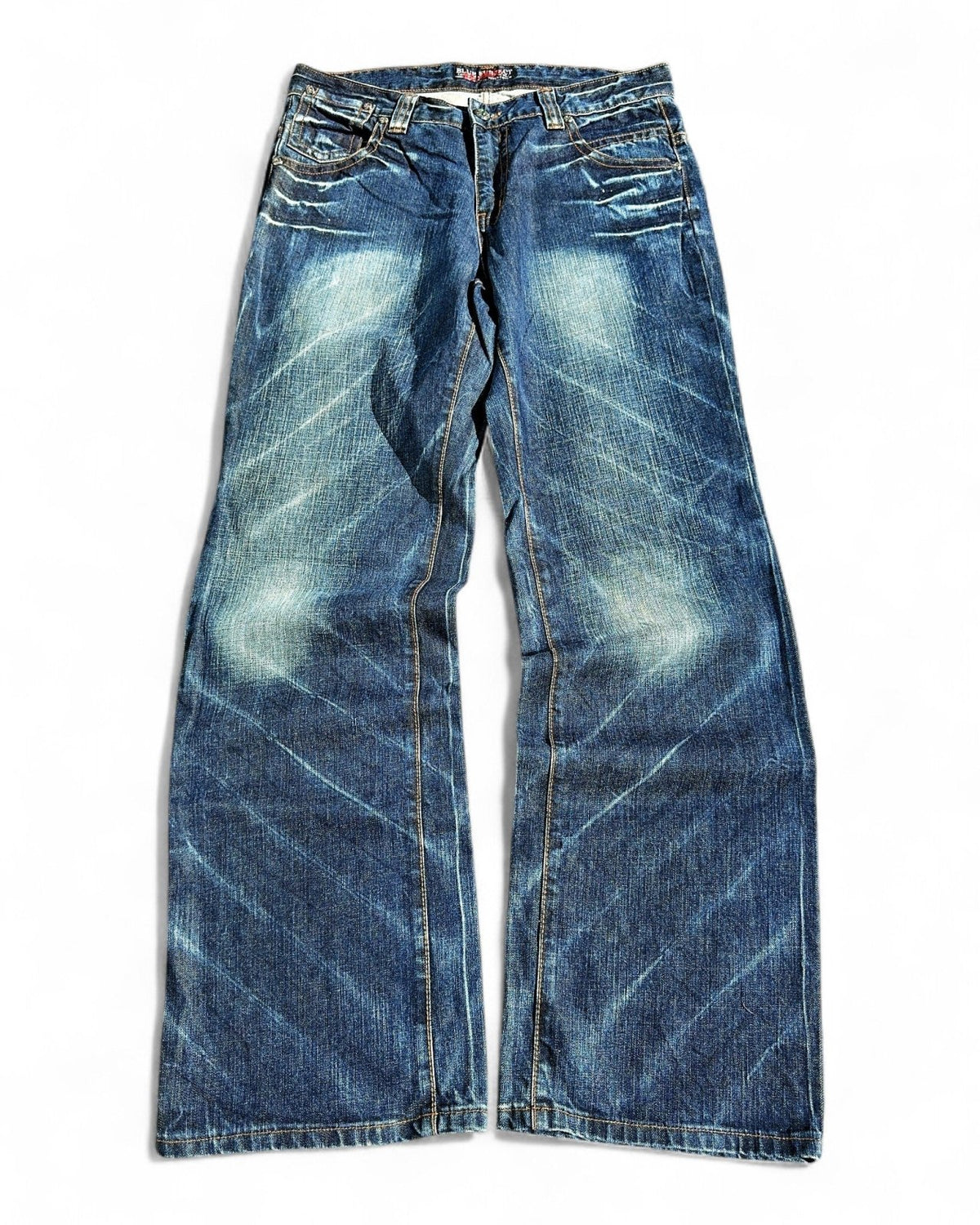 2000's Blue Subject Japanese Archive Baggy Jeans *very rare 34x34 (L) - Lennys Vintage