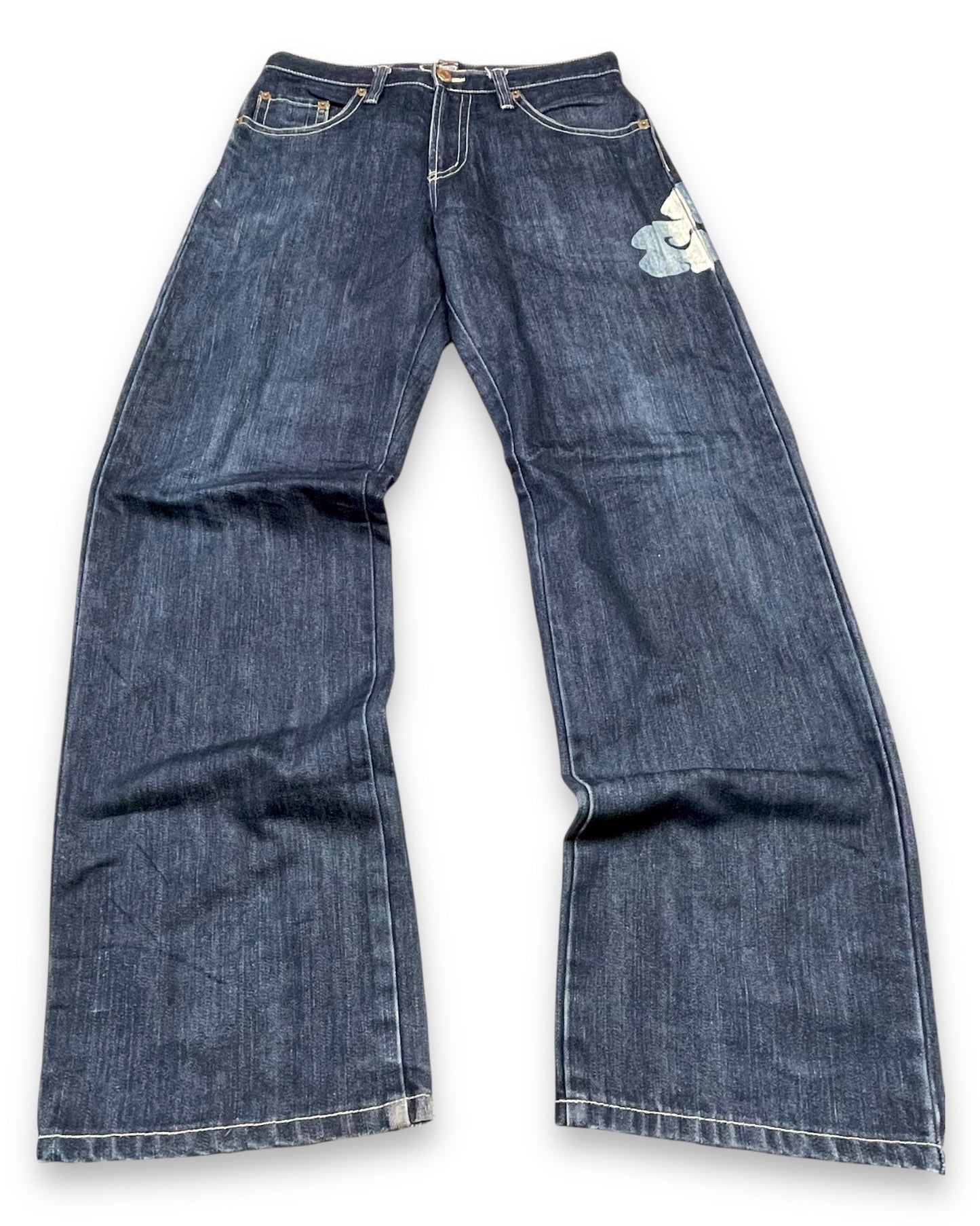 2000‘s Blue Way Japanese Baggy Jeans *rare 30x34 - Lennys Vintage