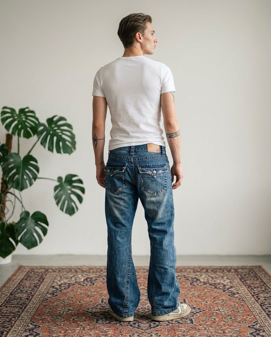 2000's Blueway [kulo] Japanese Archive Bootcut/Flared Jeans *very rare 30x30 (M) - Lennys Vintage