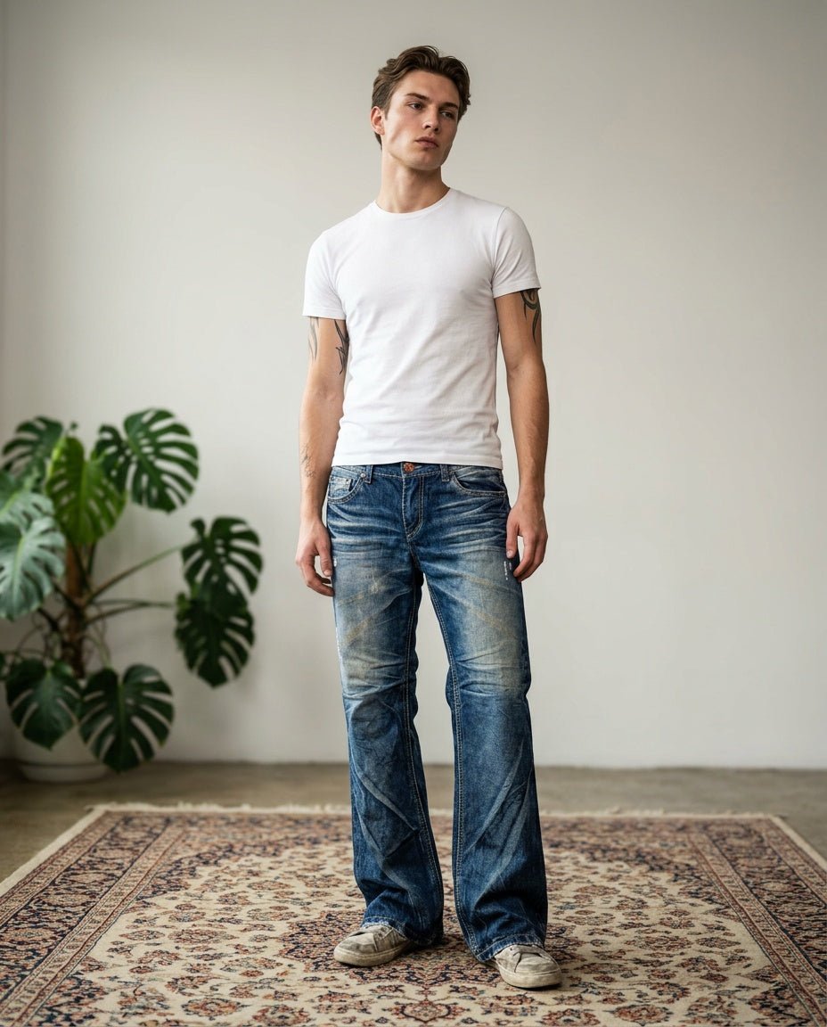 2000's Blumisty Japanese Archive Bootcut/Flared Jeans *very rare 32x32 (M) - Lennys Vintage