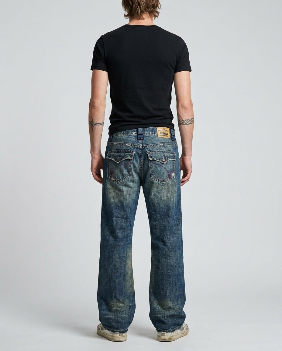 2000's Bobson Japanese Archive Baggy Jeans *very rare 32x34 (M) - Lennys Vintage