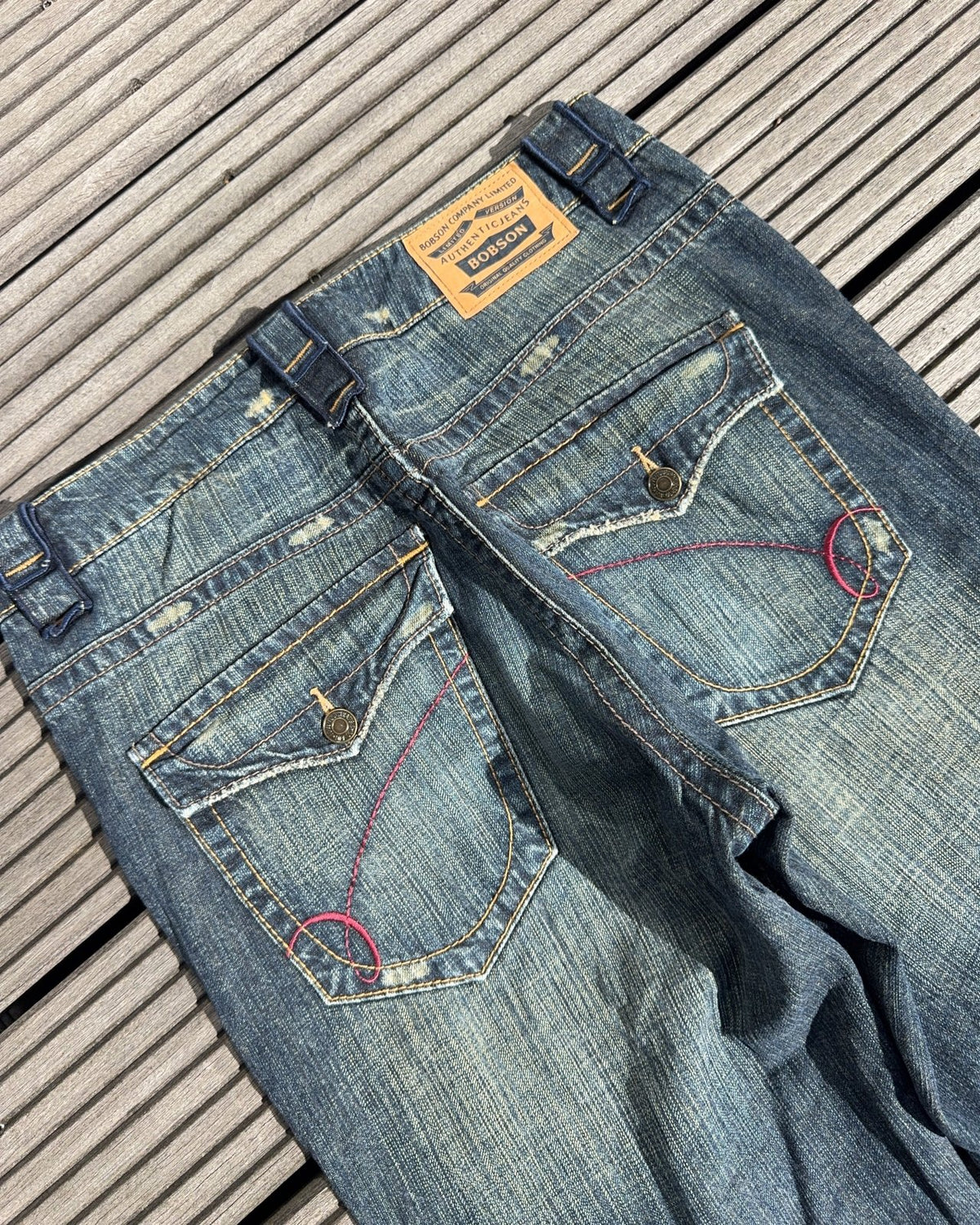 2000's Bobson Japanese Archive Baggy Jeans *very rare 32x34 (M) - Lennys Vintage