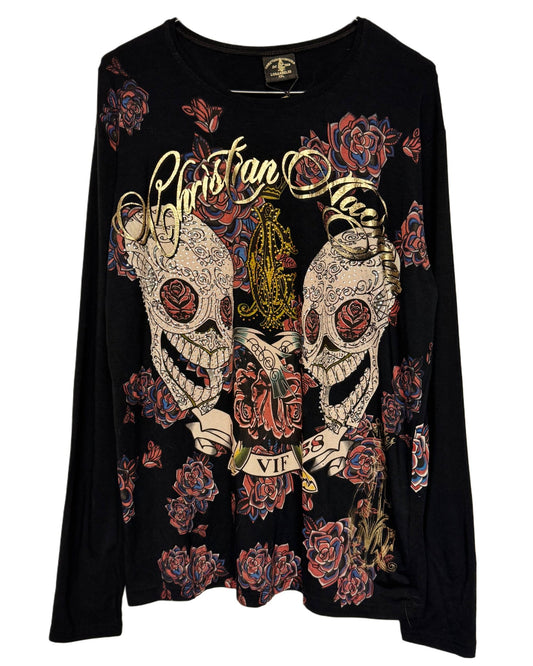 2000‘s Christian Audigier Deadstock Longsleeve *very rare (XXL) - Lennys Vintage