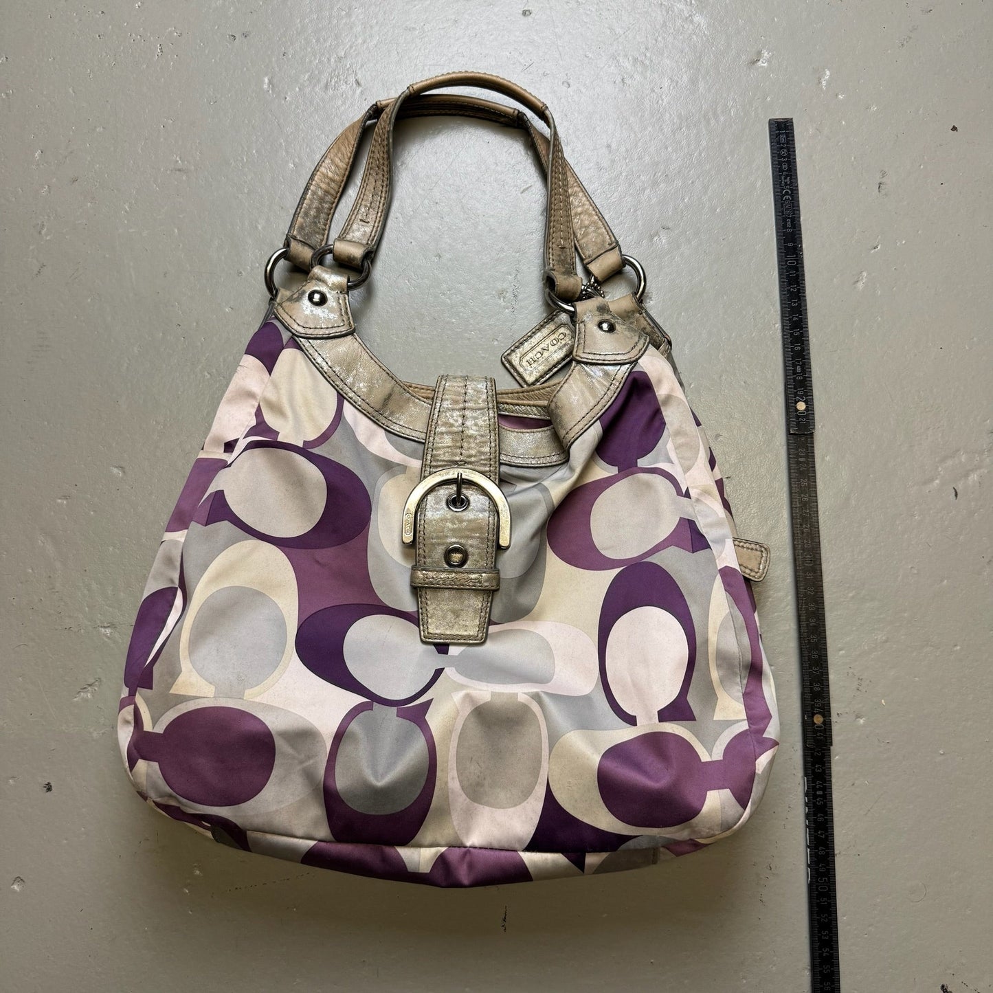 2000‘s COACH Purple Monogram Handbag *rare - Lennys Vintage