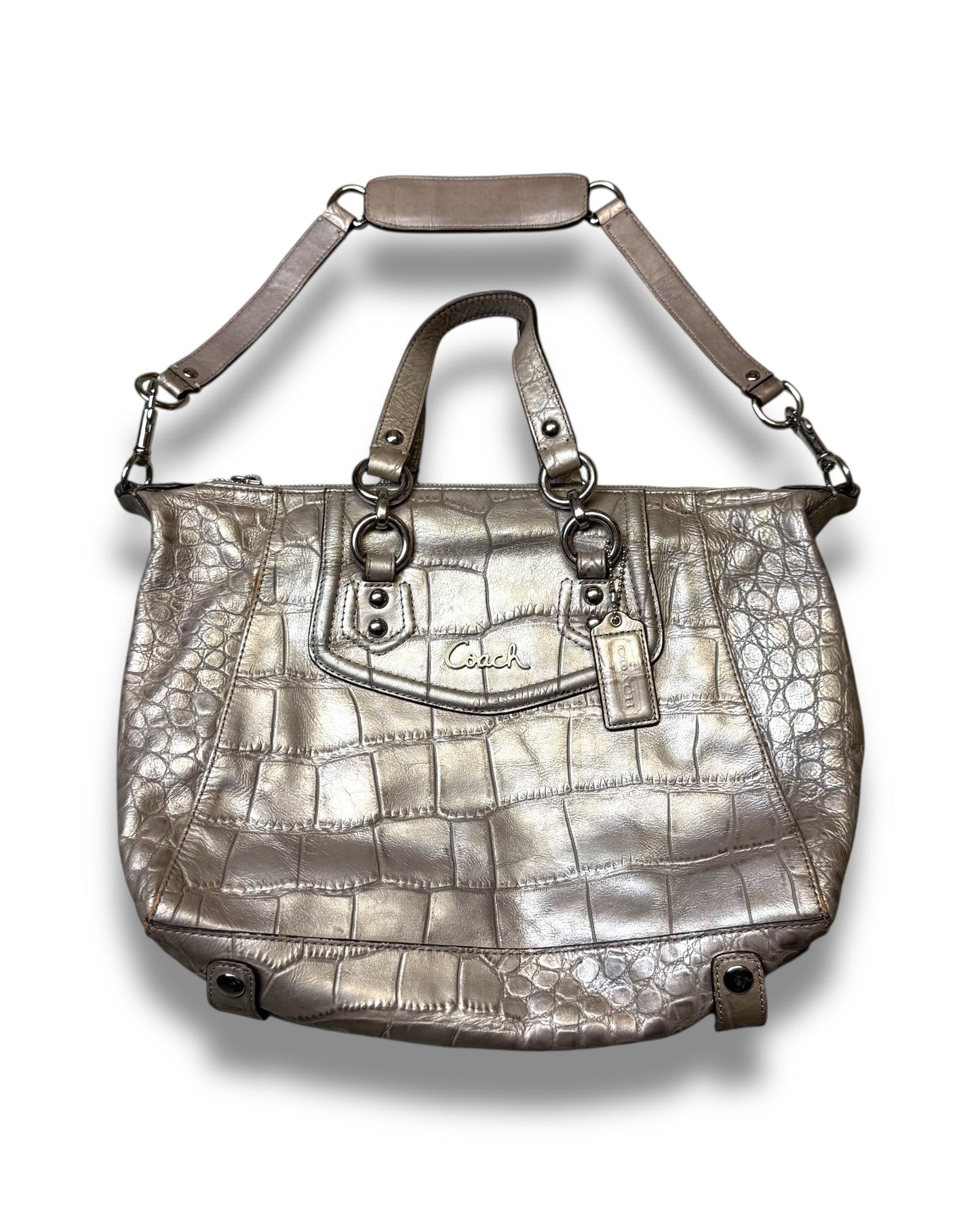 2000‘s COACH Silver Handbag *rare - Lennys Vintage
