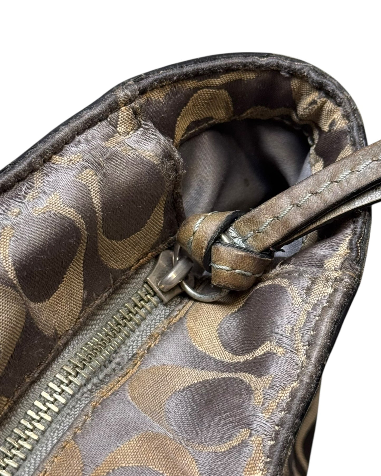 2000‘s COACH Silver Monogram Handbag - Lennys Vintage