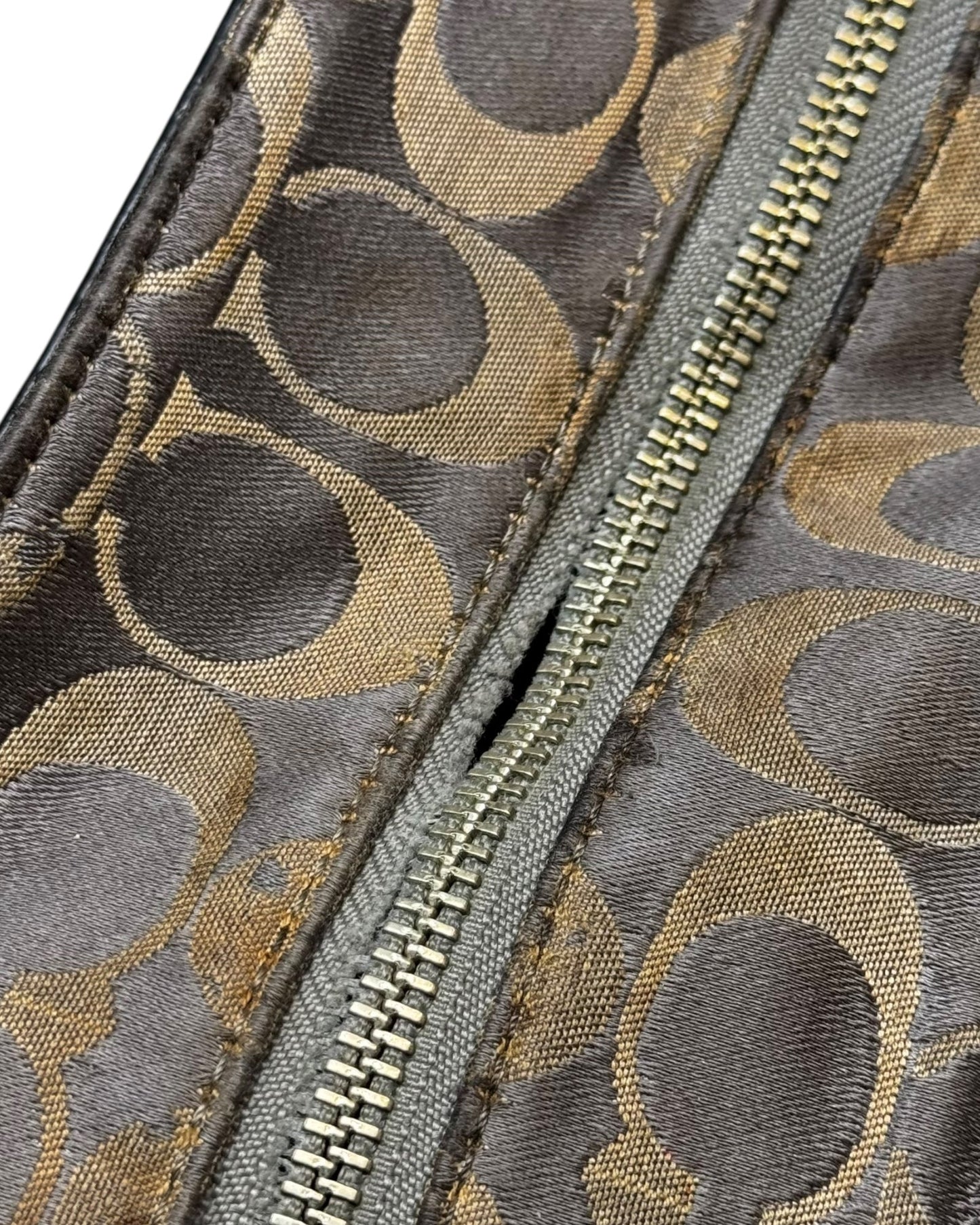 2000‘s COACH Silver Monogram Handbag - Lennys Vintage