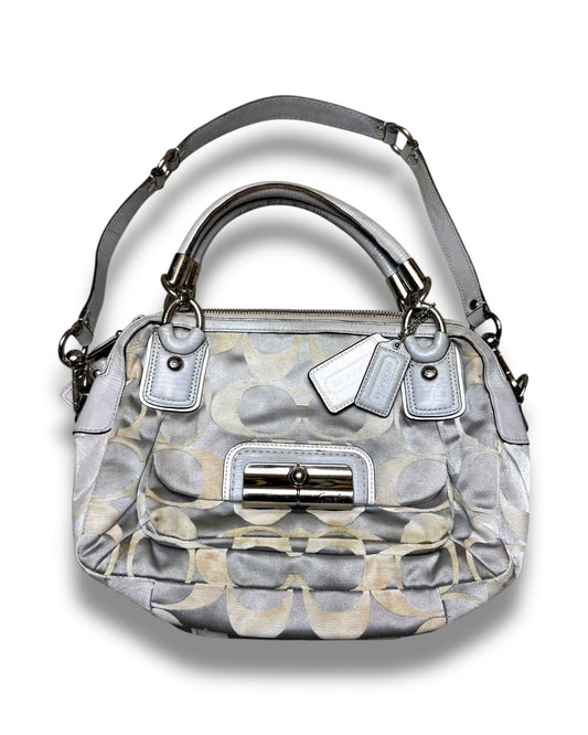 2000‘s COACH Silver Monogram Handbag *rare - Lennys Vintage