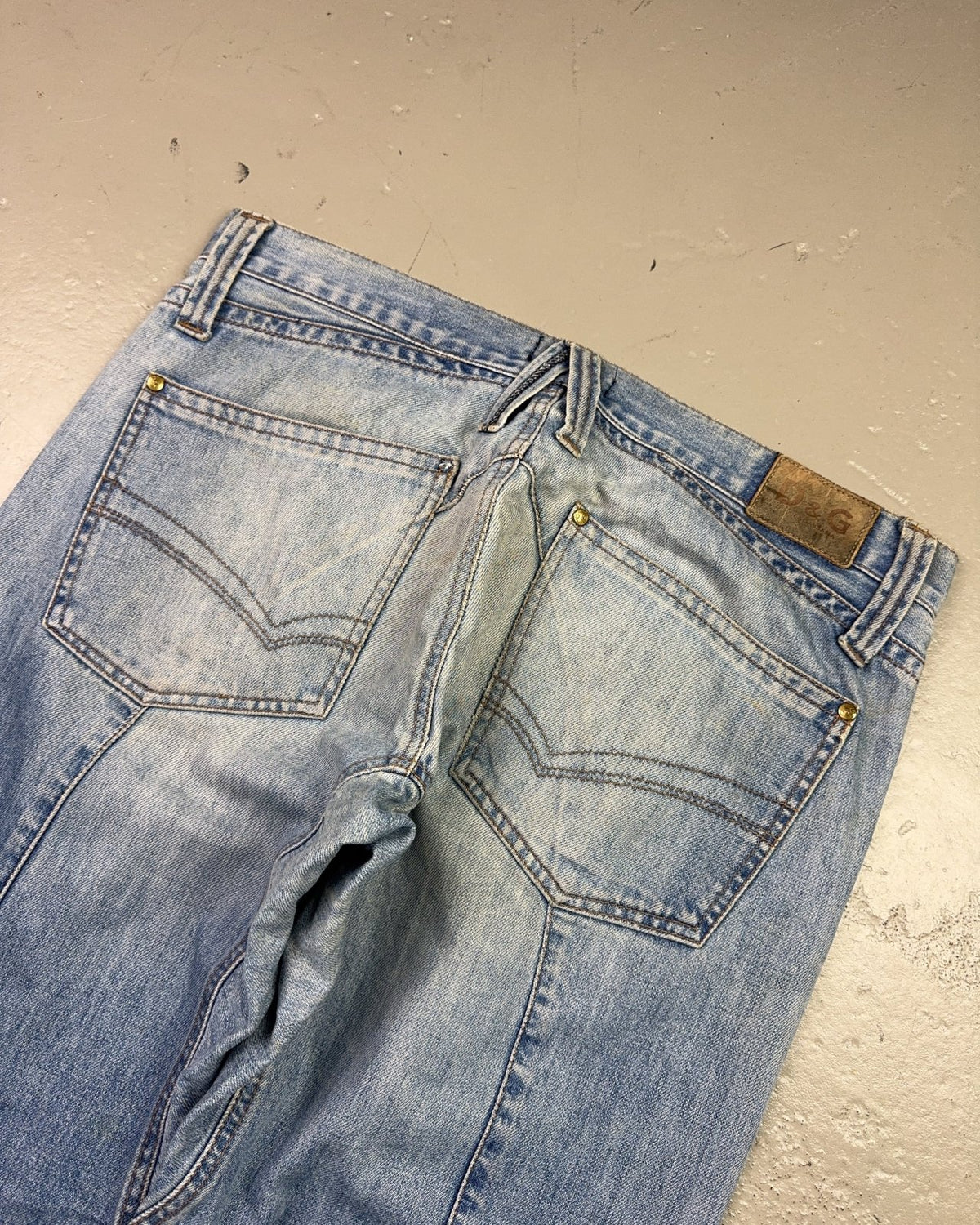 2000's Dolce & Gabbana Baggy/Bootcut Jeans *very rare 37x34 (XL) - Lennys Vintage