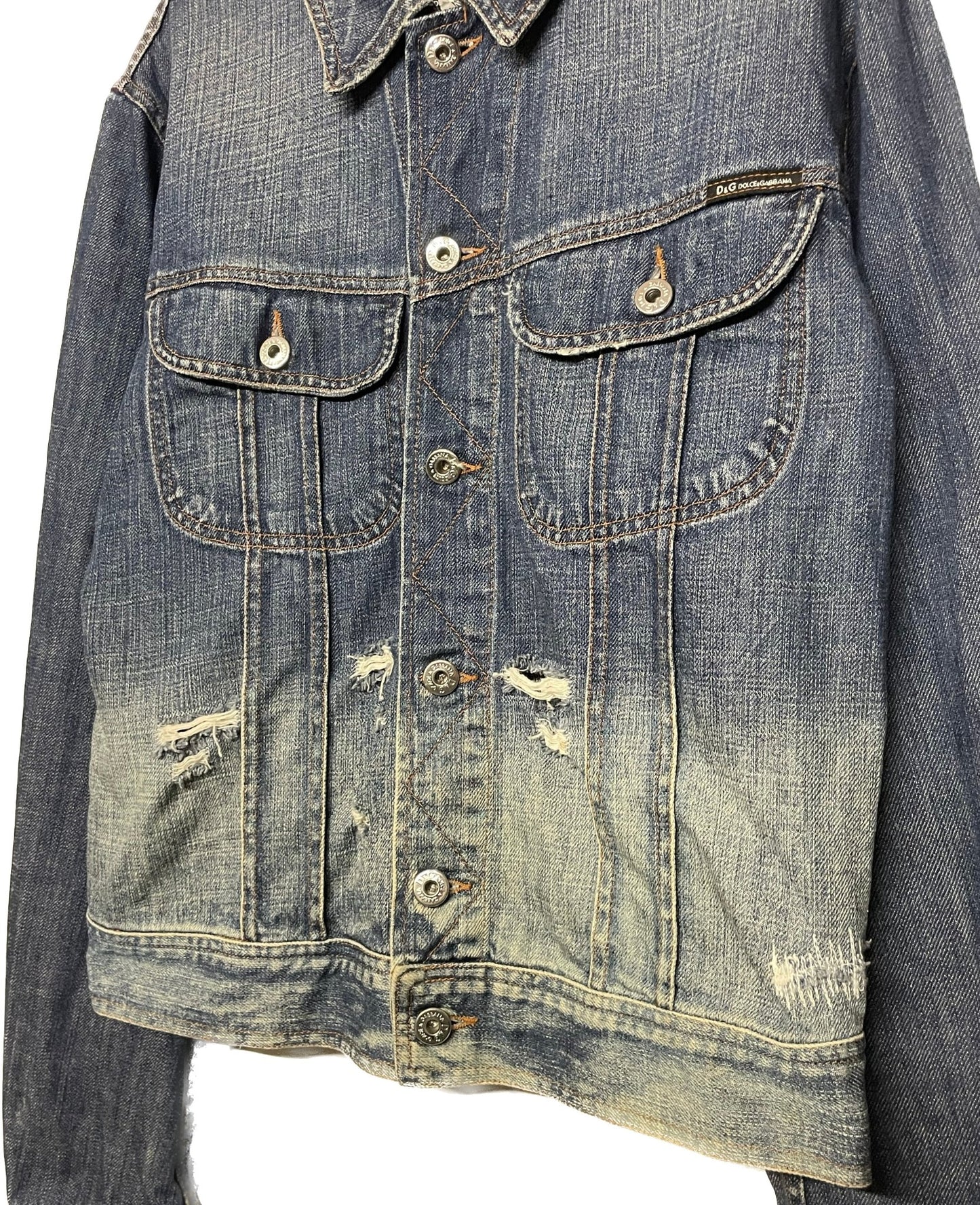 2000's Dolce & Gabbana Cropped Denim Jacket *very rare (S) - Lennys Vintage