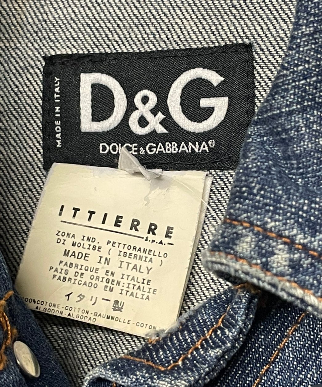 2000's Dolce & Gabbana Cropped Denim Jacket *very rare (S) - Lennys Vintage