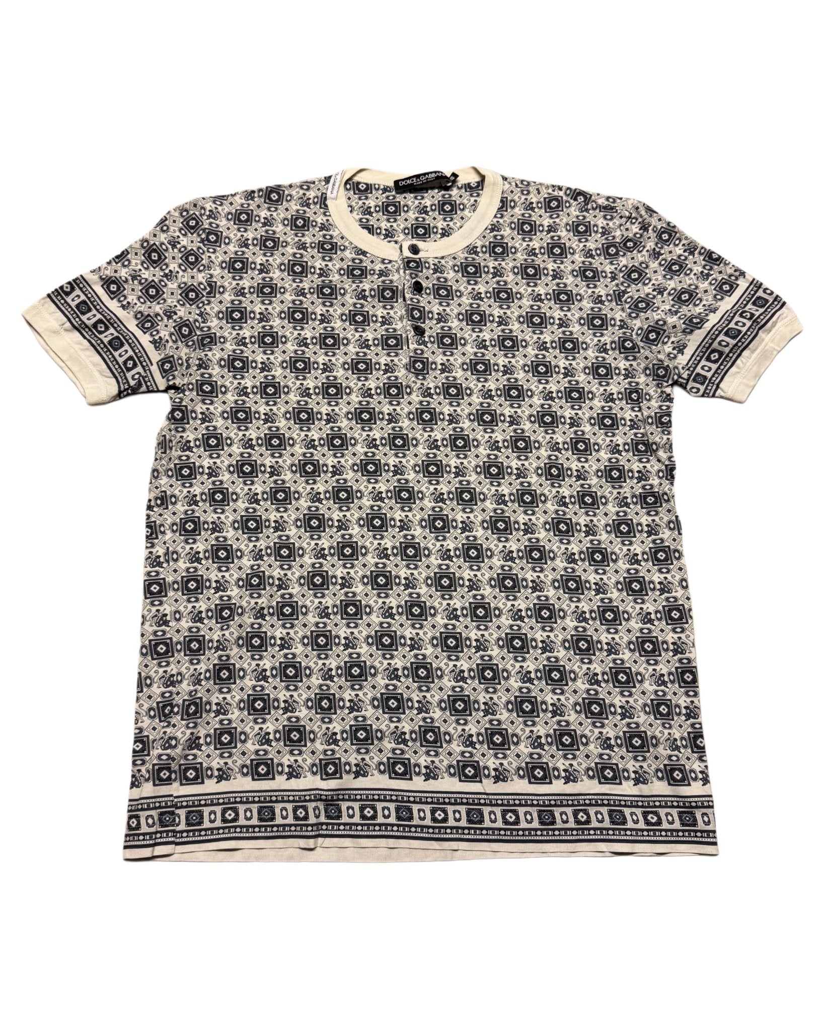 2000‘s Dolce & Gabbana Monkey Tie Print Shirt *very rare (S) - Lennys Vintage