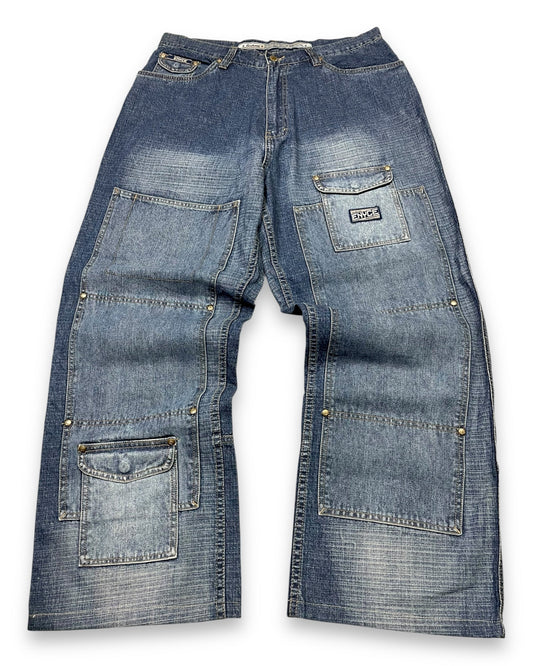 2000‘s Enyce Hip Hop Baggy Jeans Heavy Denim *very rare 34x32 - Lennys Vintage