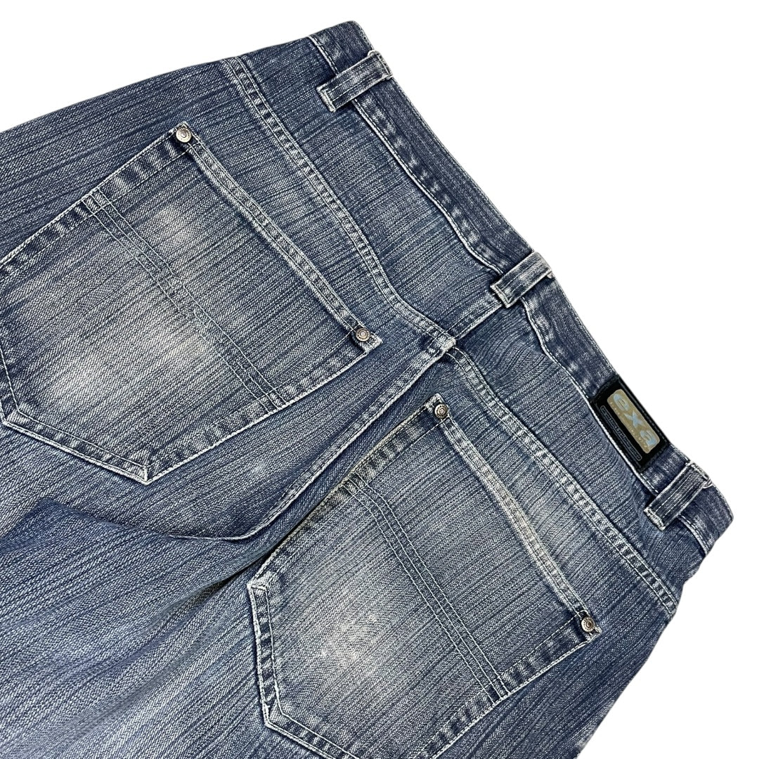 2000‘s exa Hip Hop Baggy Jeans Heavy Denim *rare 34x32 - Lennys Vintage