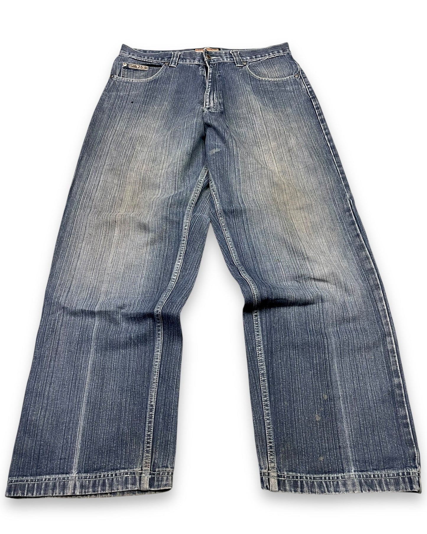 2000‘s exa Hip Hop Baggy Jeans Heavy Denim *rare 34x32 - Lennys Vintage
