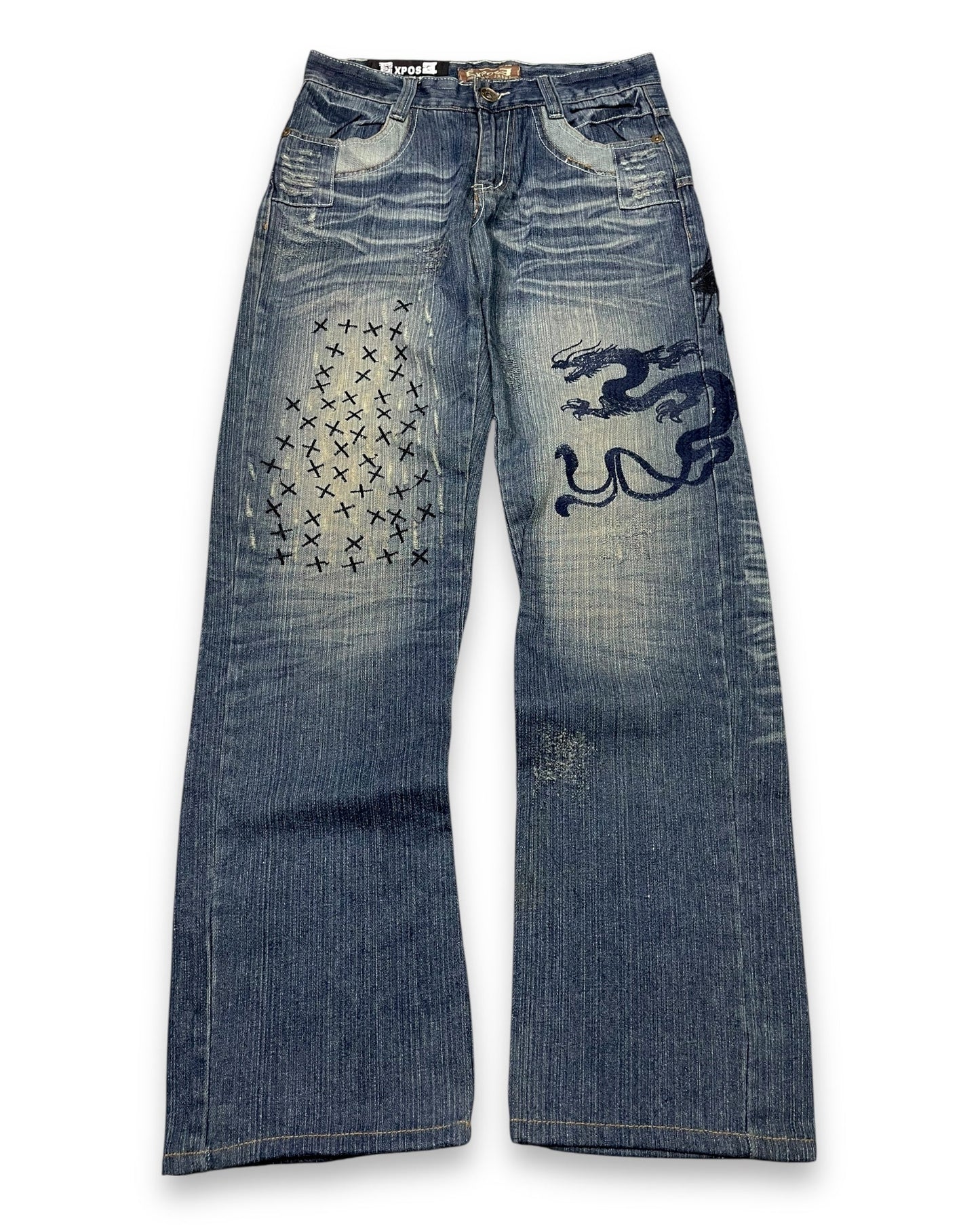 2000‘s Expose Japanese Baggy/Straight Jeans 29x32 - Lennys Vintage