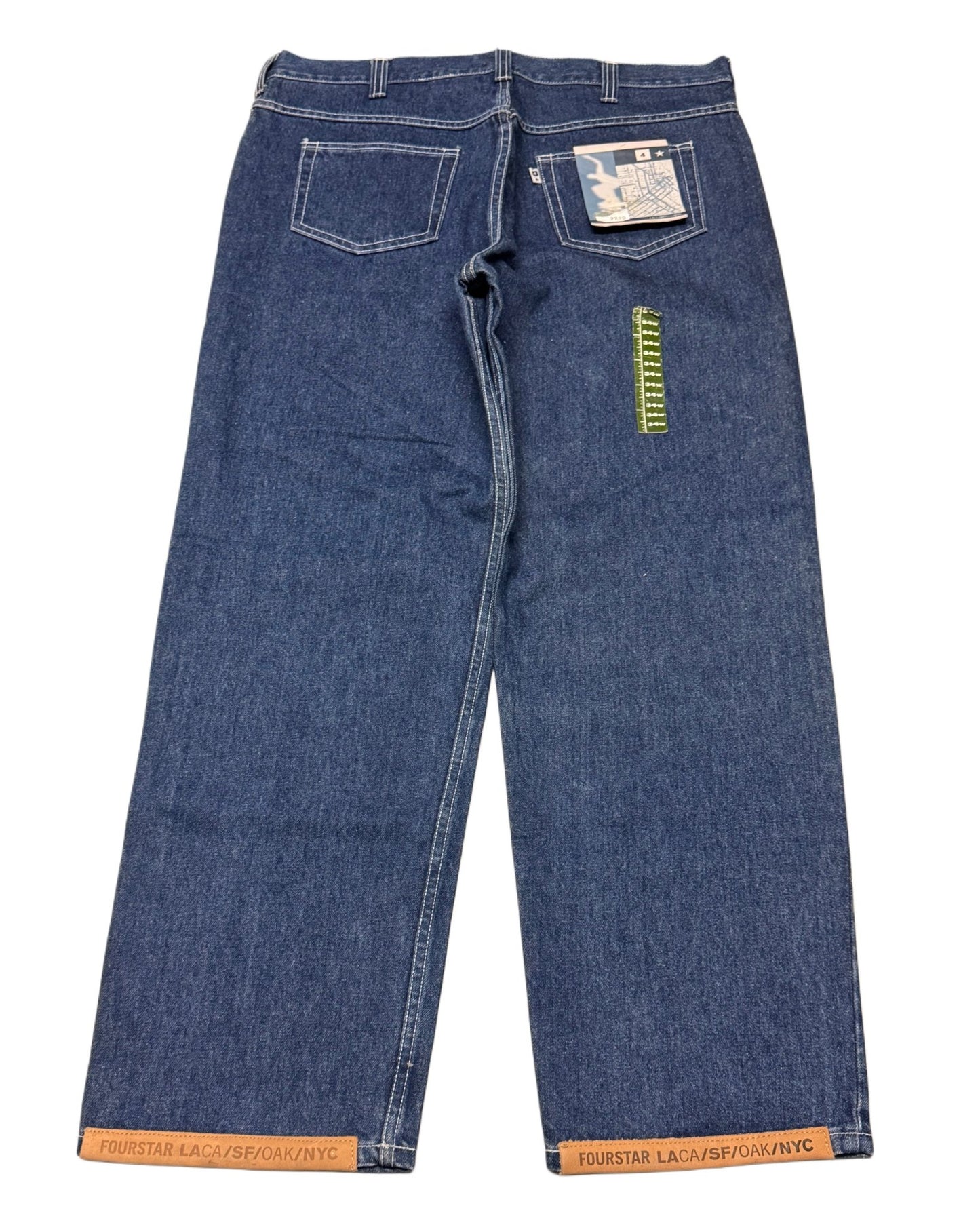 2000‘s Four Star Deadstock Heavy Denim Skate/Hip Hop Baggy Jeans made in U.S.A *selten 34x32 - Lennys Vintage