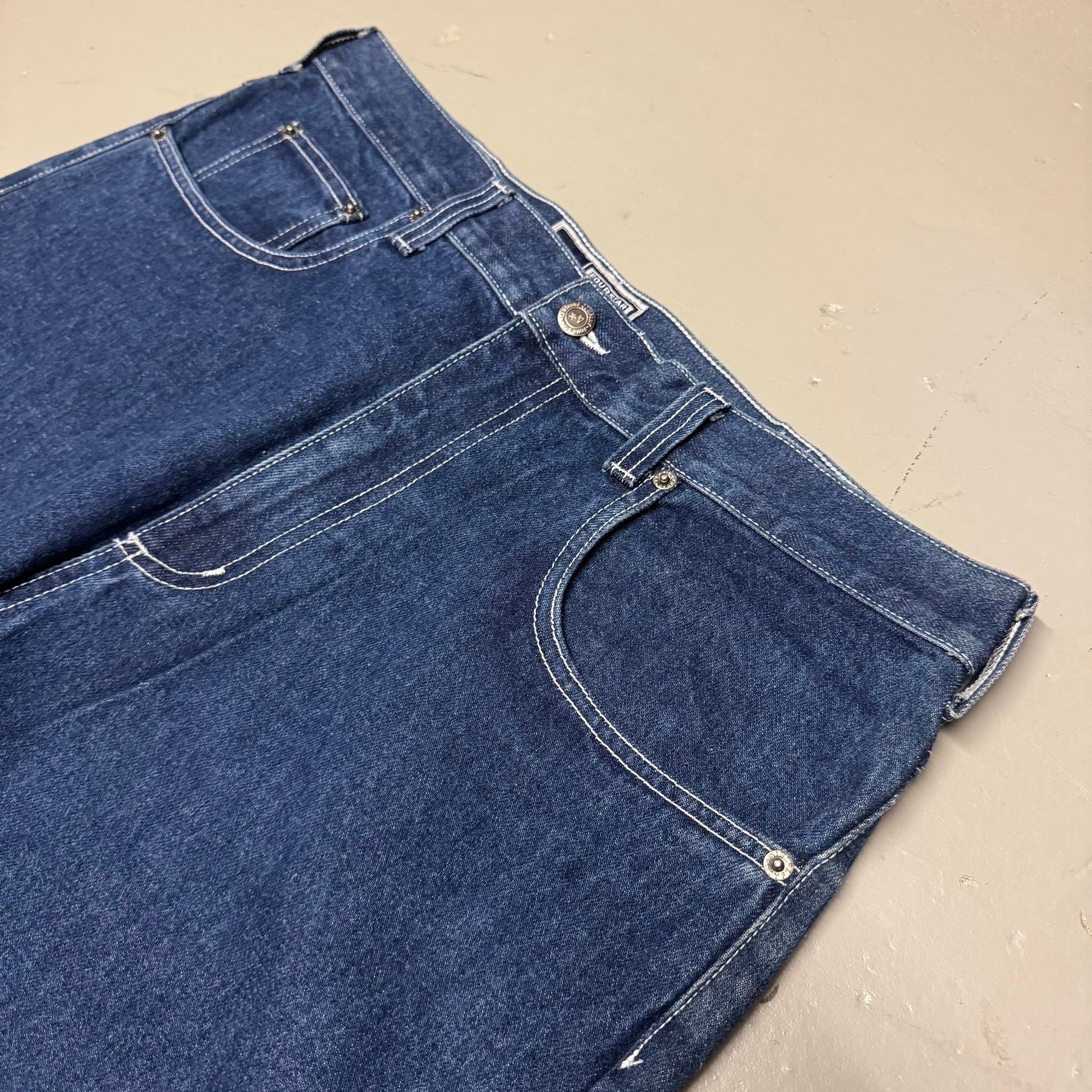 2000‘s Four Star Deadstock Heavy Denim Skate/Hip Hop Baggy Jeans made in U.S.A *selten 34x32 - Lennys Vintage