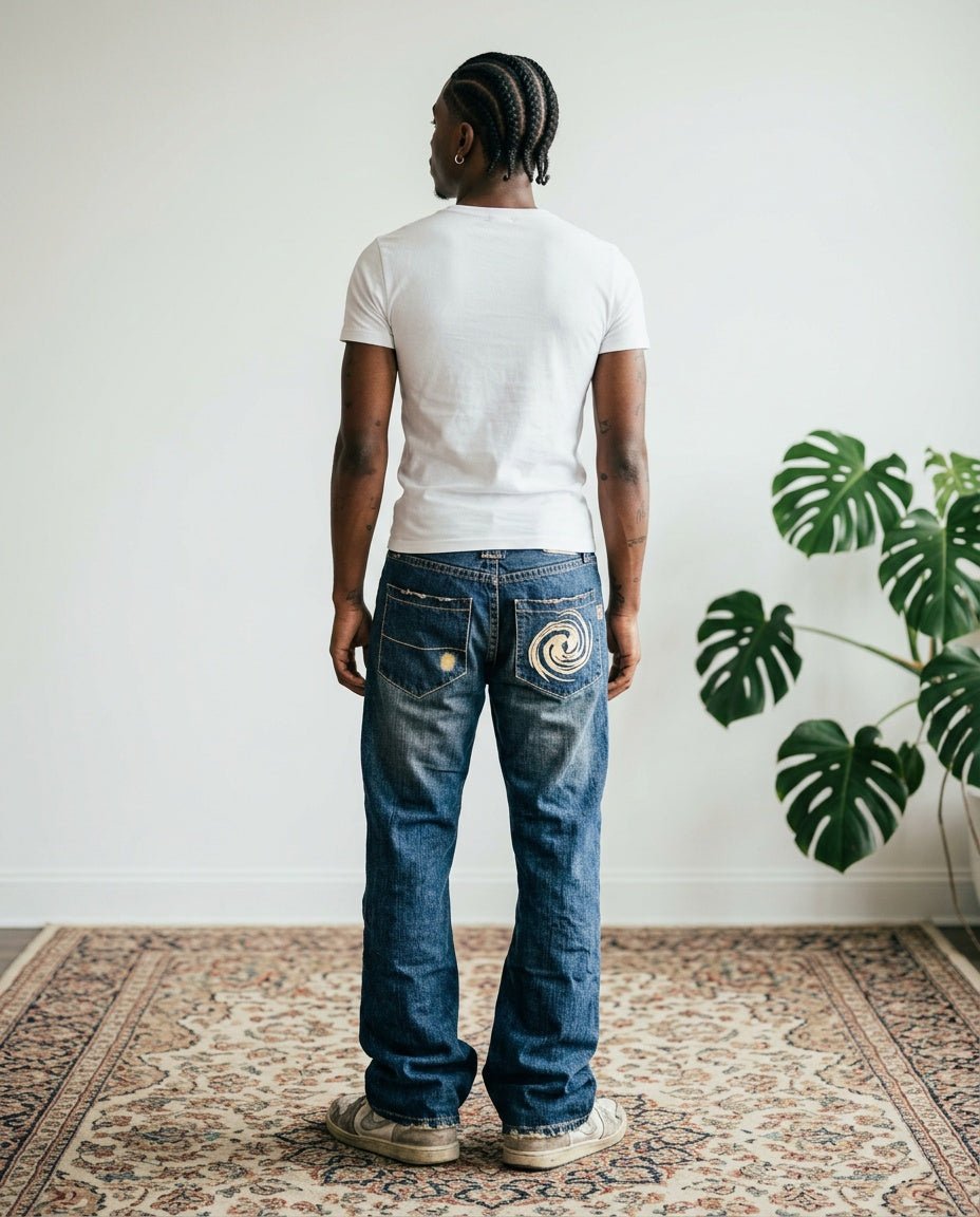 2000's Fujin Japanese Straight/Baggy Jeans *rare 28x32 (S) - Lennys Vintage