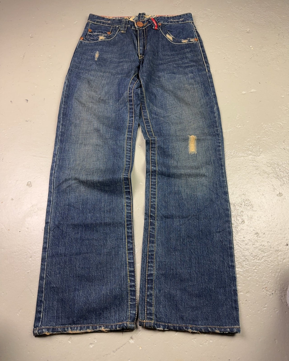 2000's Fujin Japanese Straight/Baggy Jeans *rare 28x32 (S) - Lennys Vintage