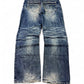 2000's Invisible Japanese Archive Straight/Baggy Jeans *very rare 35x34 (XL) - Lennys Vintage