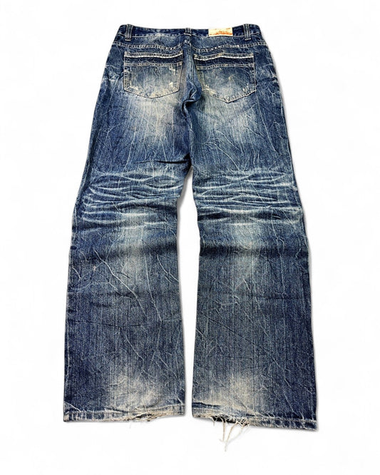 2000's Invisible Japanese Archive Straight/Baggy Jeans *very rare 35x34 (XL) - Lennys Vintage