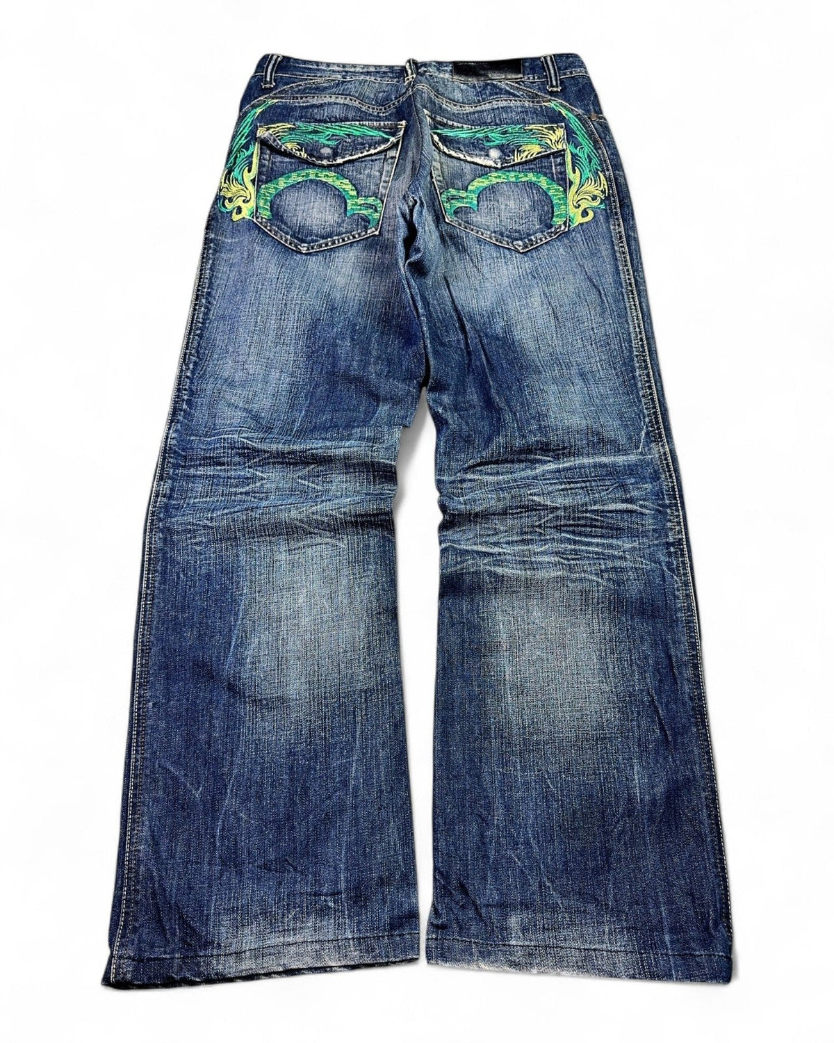 2000's Izzvati Japanese Baggy/Bootcut Jeans *very rare 32x32 (M) - Lennys Vintage