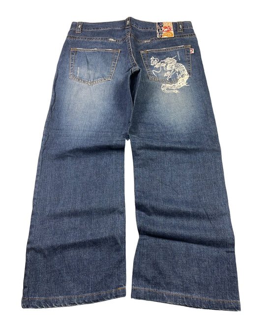 2000's Japane Koi Baggy Jeans Women's * 36x30 (XL) - Lennys Vintage