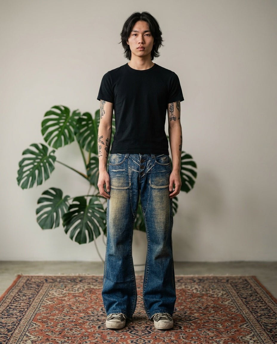 2000's Japanese Baggy/Bootcut Jeans *rare 30x32 (M) - Lennys Vintage