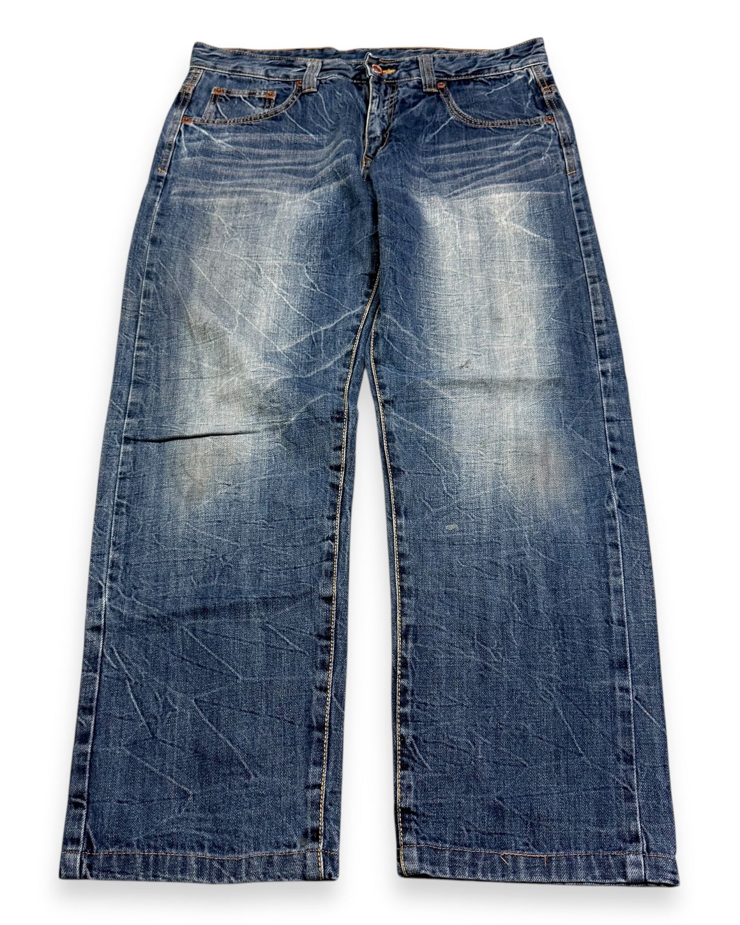 2000’s Japanese Baggy/Straight Jeans *very rare 32x28 - Lennys Vintage