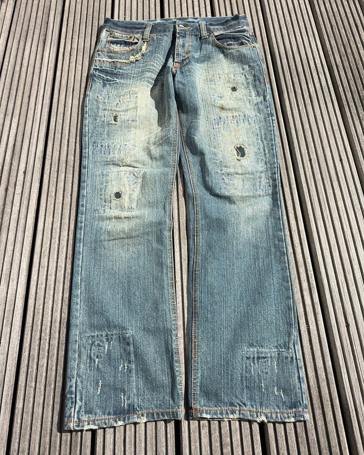 2000's Japanese Bootcut/Flared Jeans *rare 32x32 (M) - Lennys Vintage
