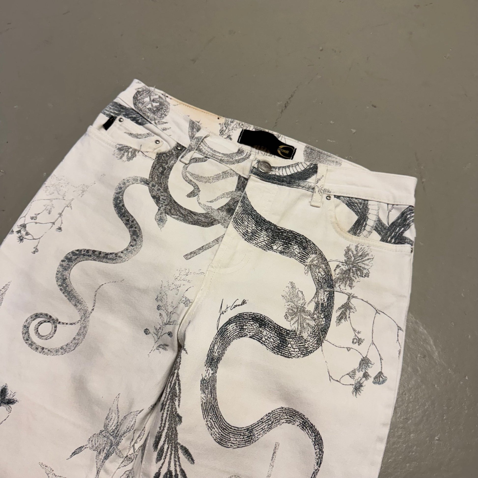 2000‘s Just Cavalli Animal Print Bootcut Jeans Women‘s *very rare 28x34 - Lennys Vintage