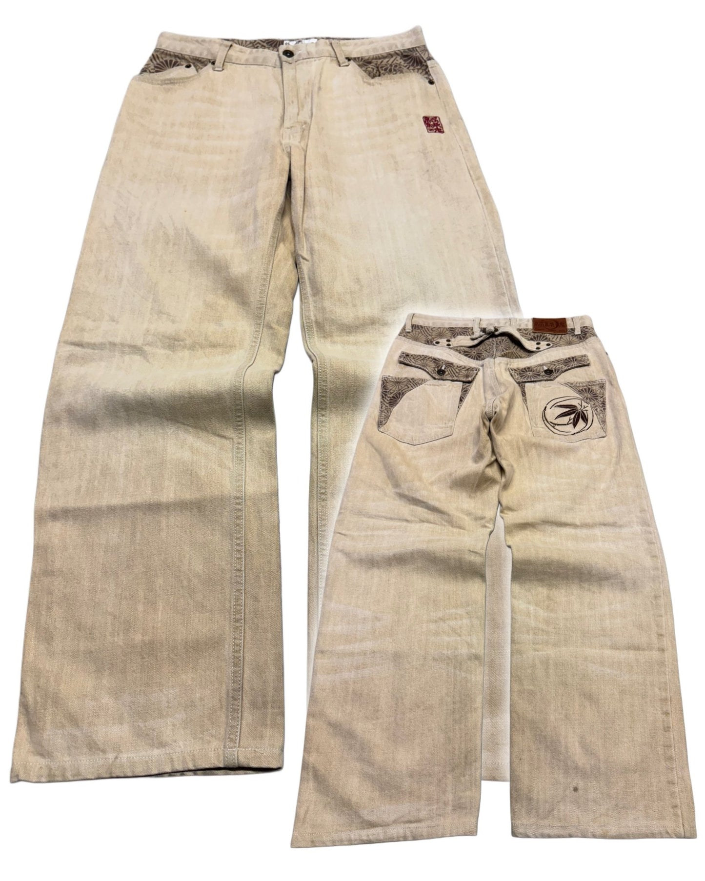 2000‘s Karakuri Tamashii Japanese Archive Baggy Jeans *extremely rare 31x30 - Lennys Vintage