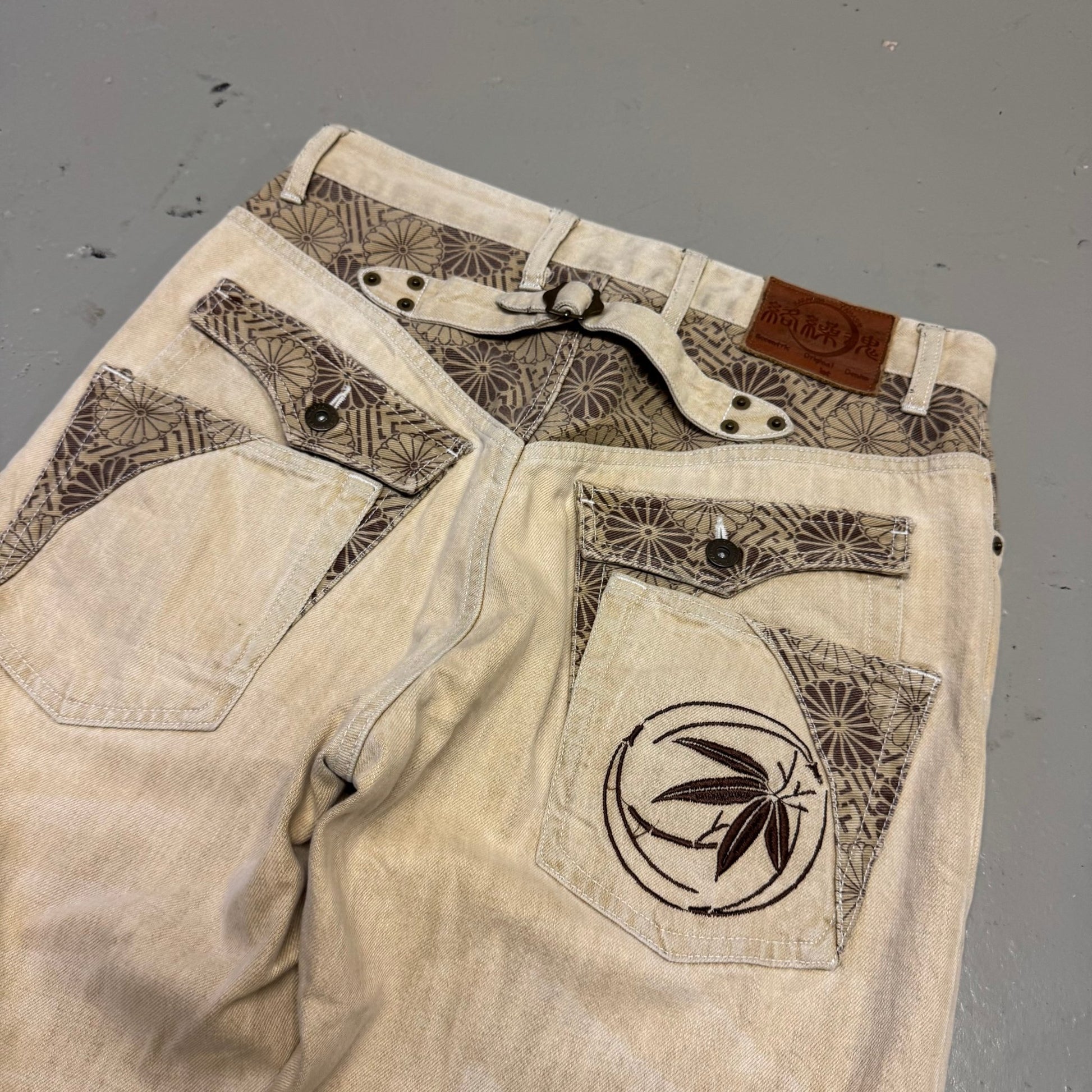 2000‘s Karakuri Tamashii Japanese Archive Baggy Jeans *extremely rare 31x30 - Lennys Vintage